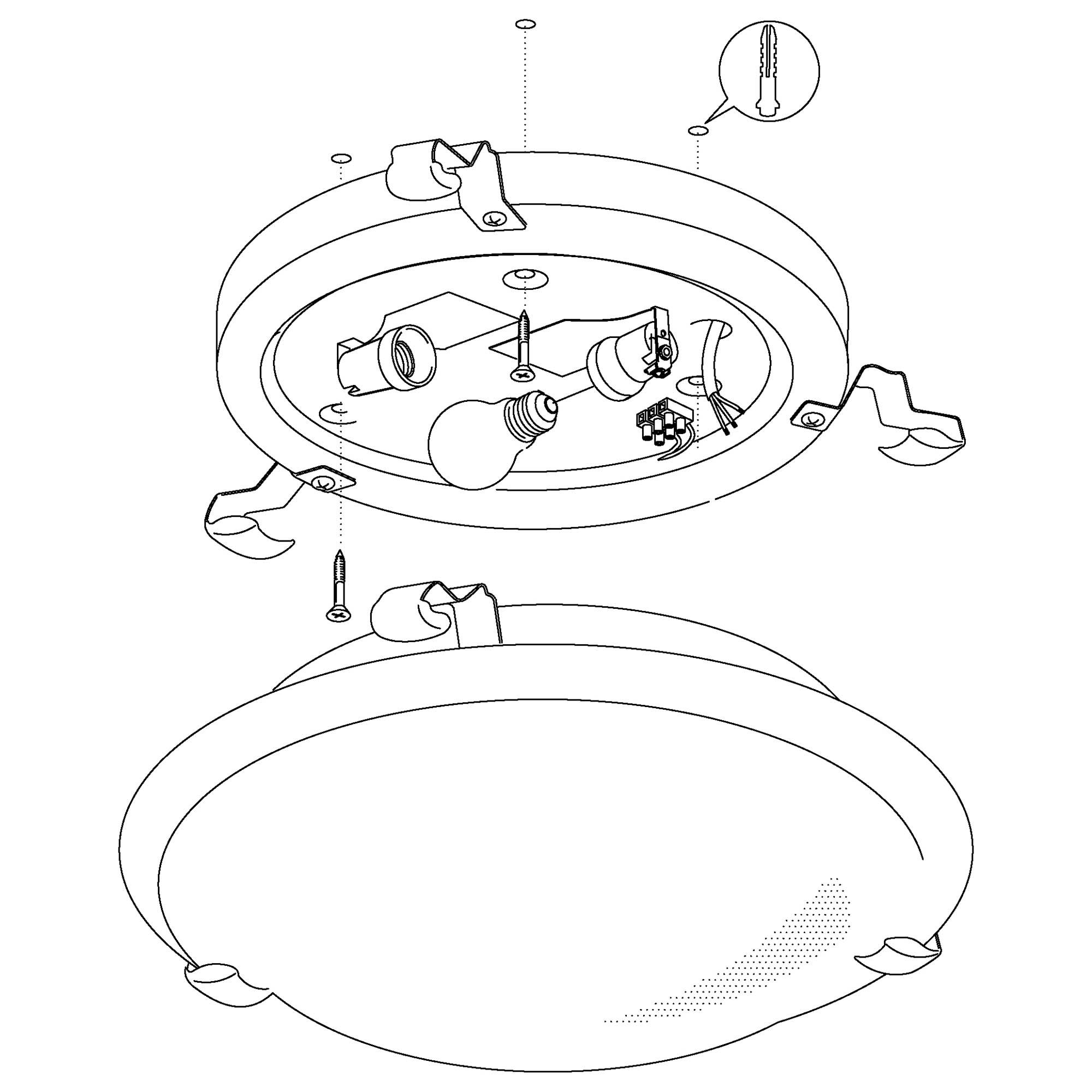 Plafonnier SALOME Albâtre blanc Ø40CM