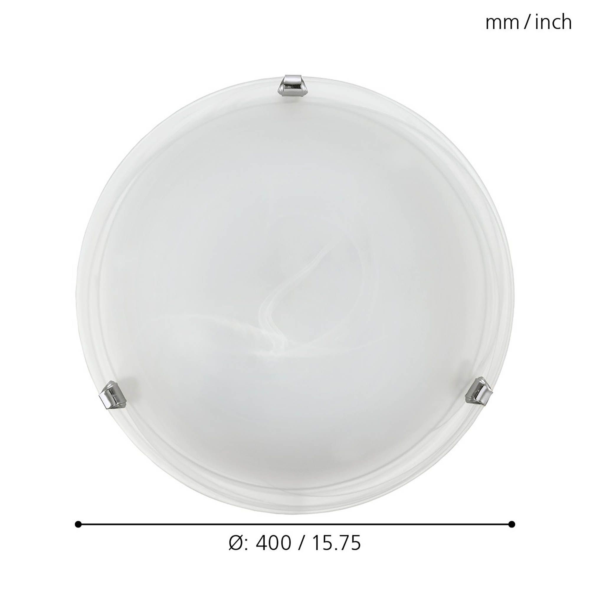 Plafonnier SALOME Albâtre blanc Ø40CM