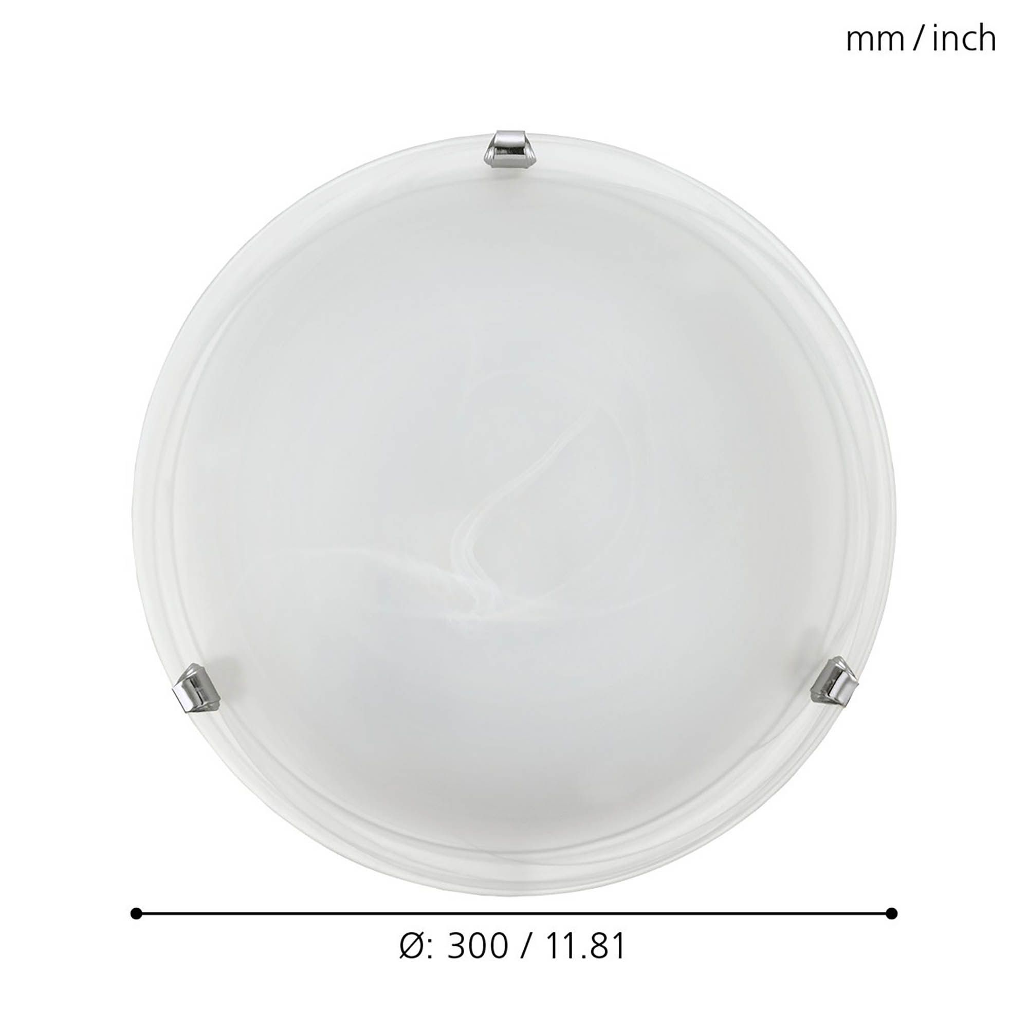 Plafonnier SALOME Albâtre blanc Ø30CM