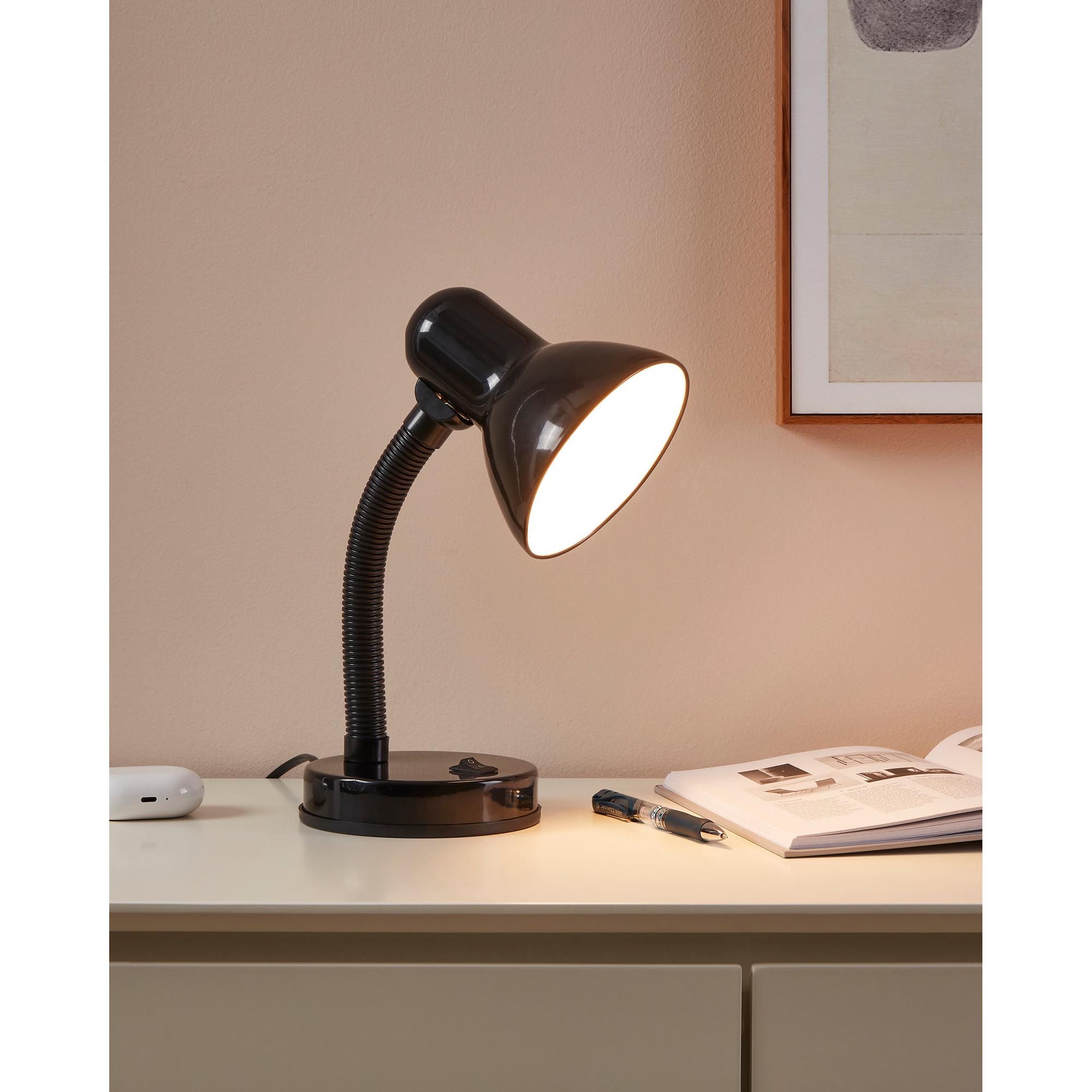 Lampe de bureau BASIC noir H30cm