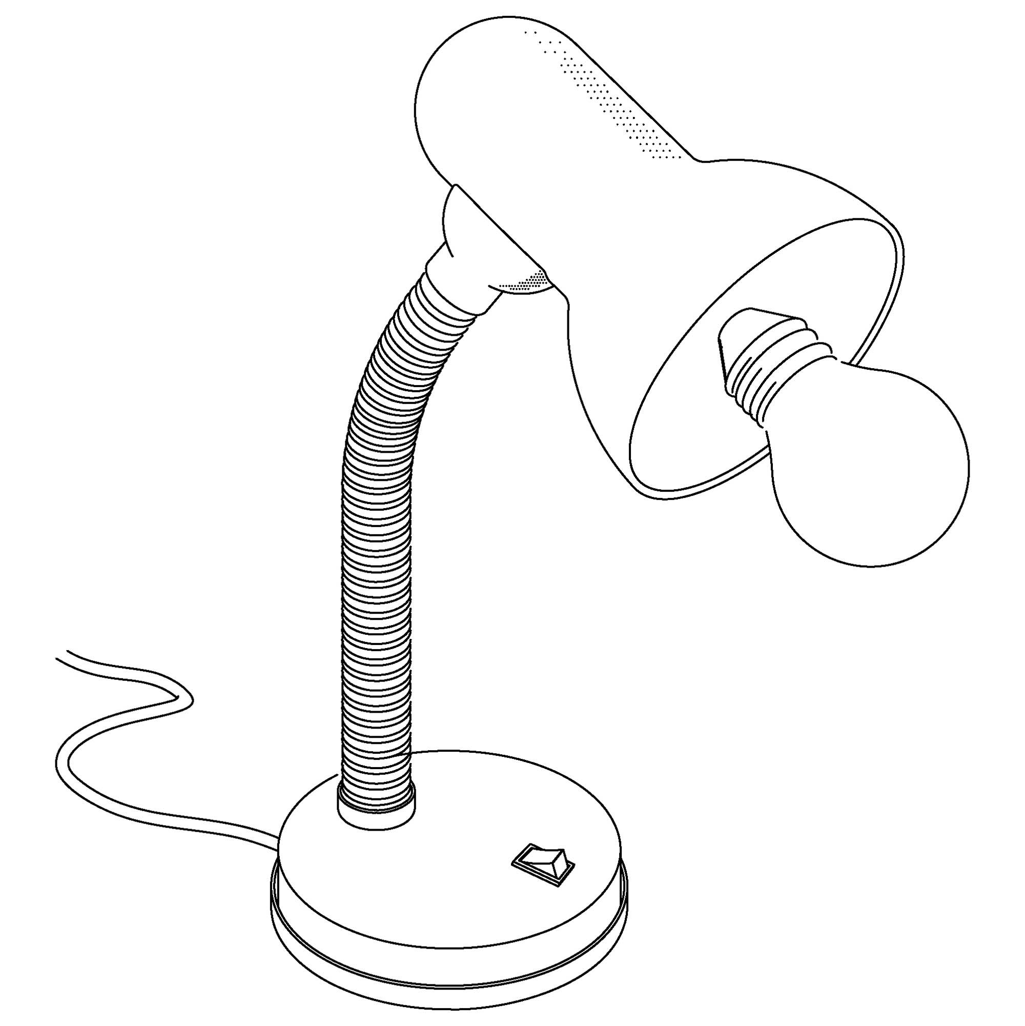 Lampe de bureau BASIC noir H30cm