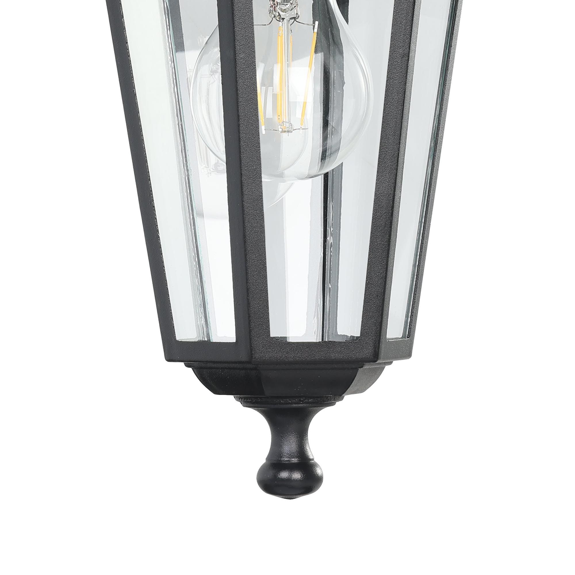 Applique extérieure descendante LATERNA 4 noir H35cm