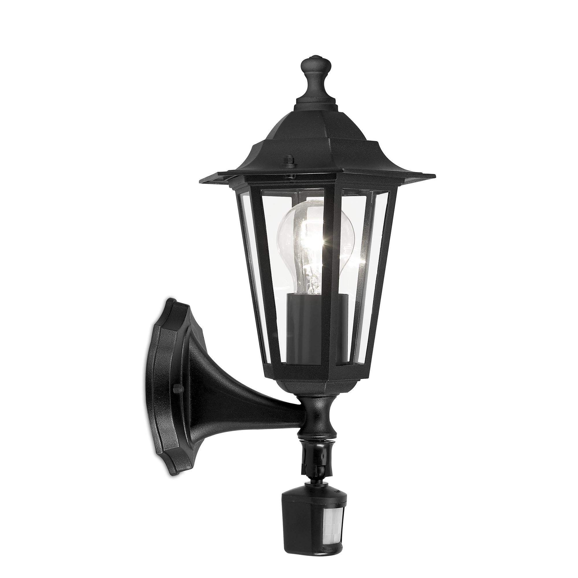 Applique extérieure détecteur montante  LATERNA 4 noir H36cm