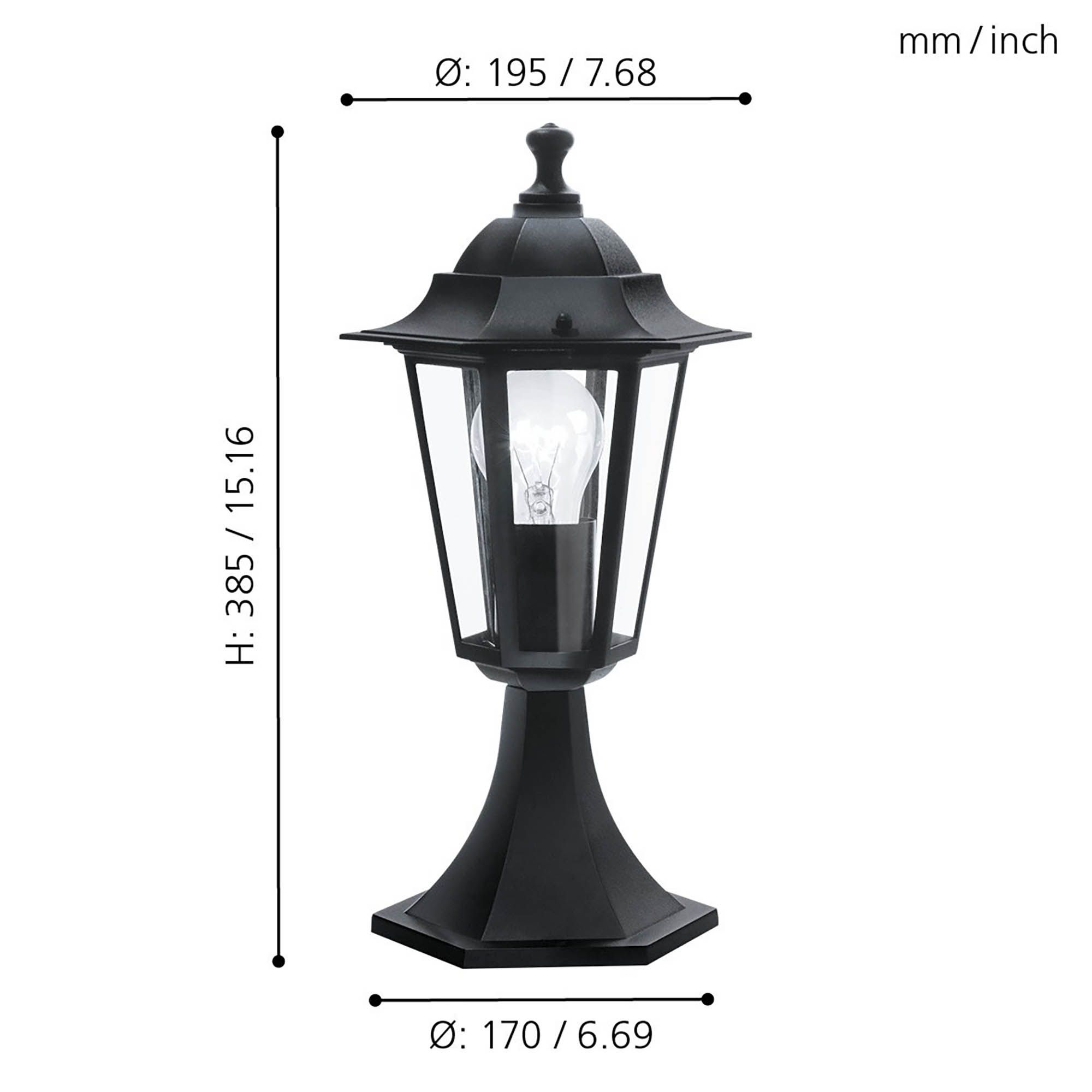 Borne extérieur LATERNA 4 noir Ø19,5cm