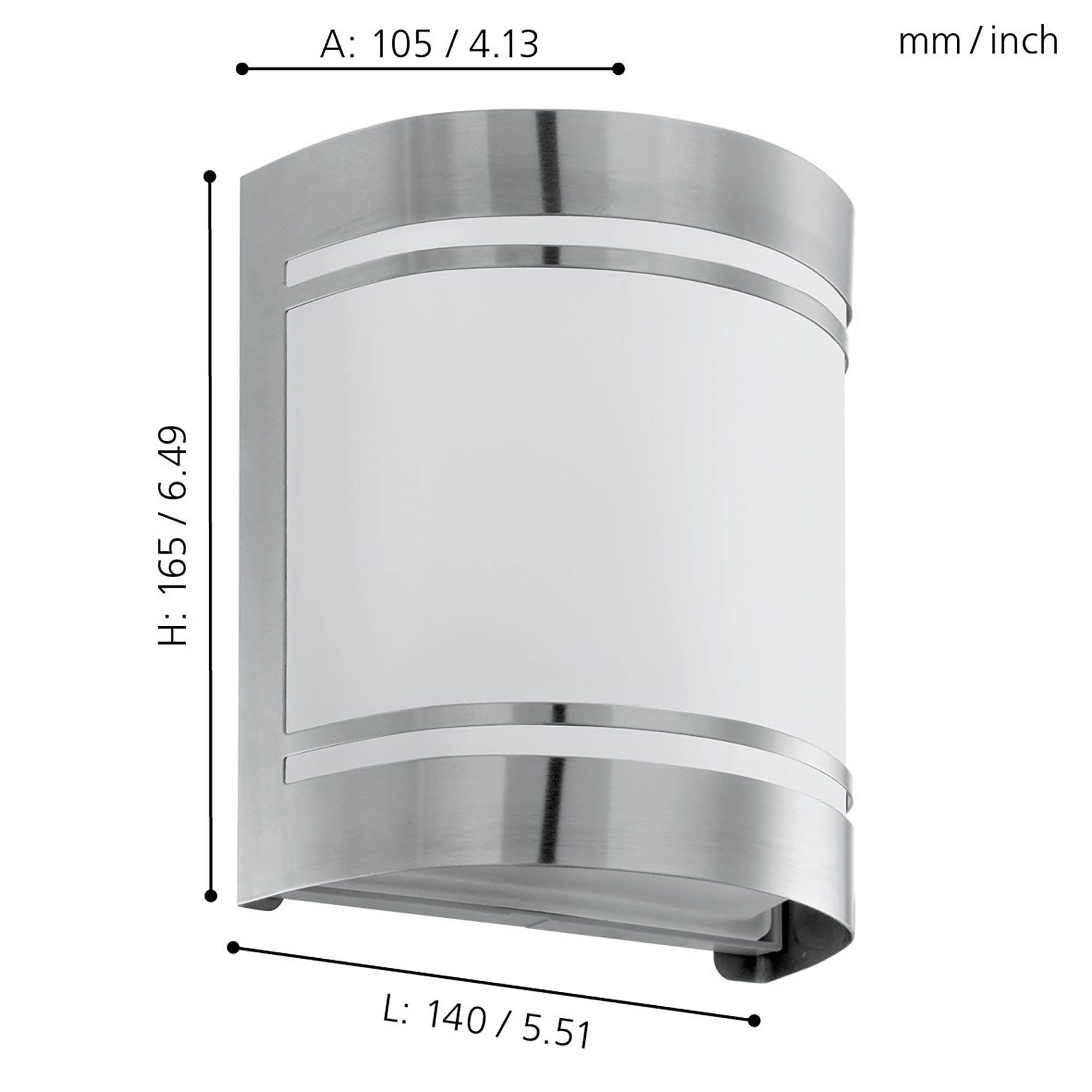 Applique extérieur CERNO nickel H17cm
