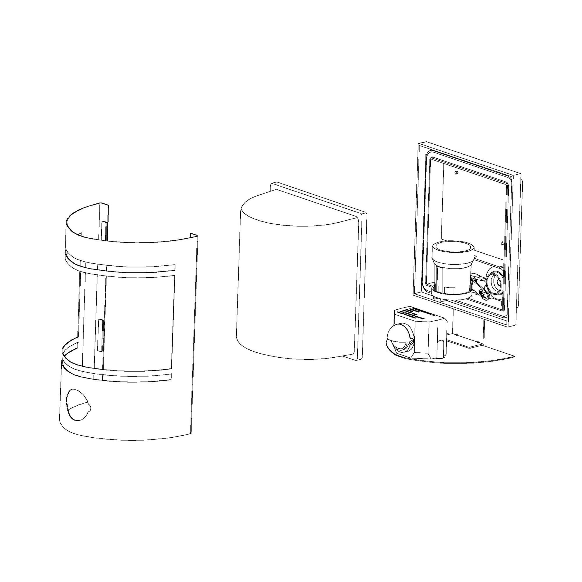Applique extérieur CERNO avec détecteur nickel H17cm