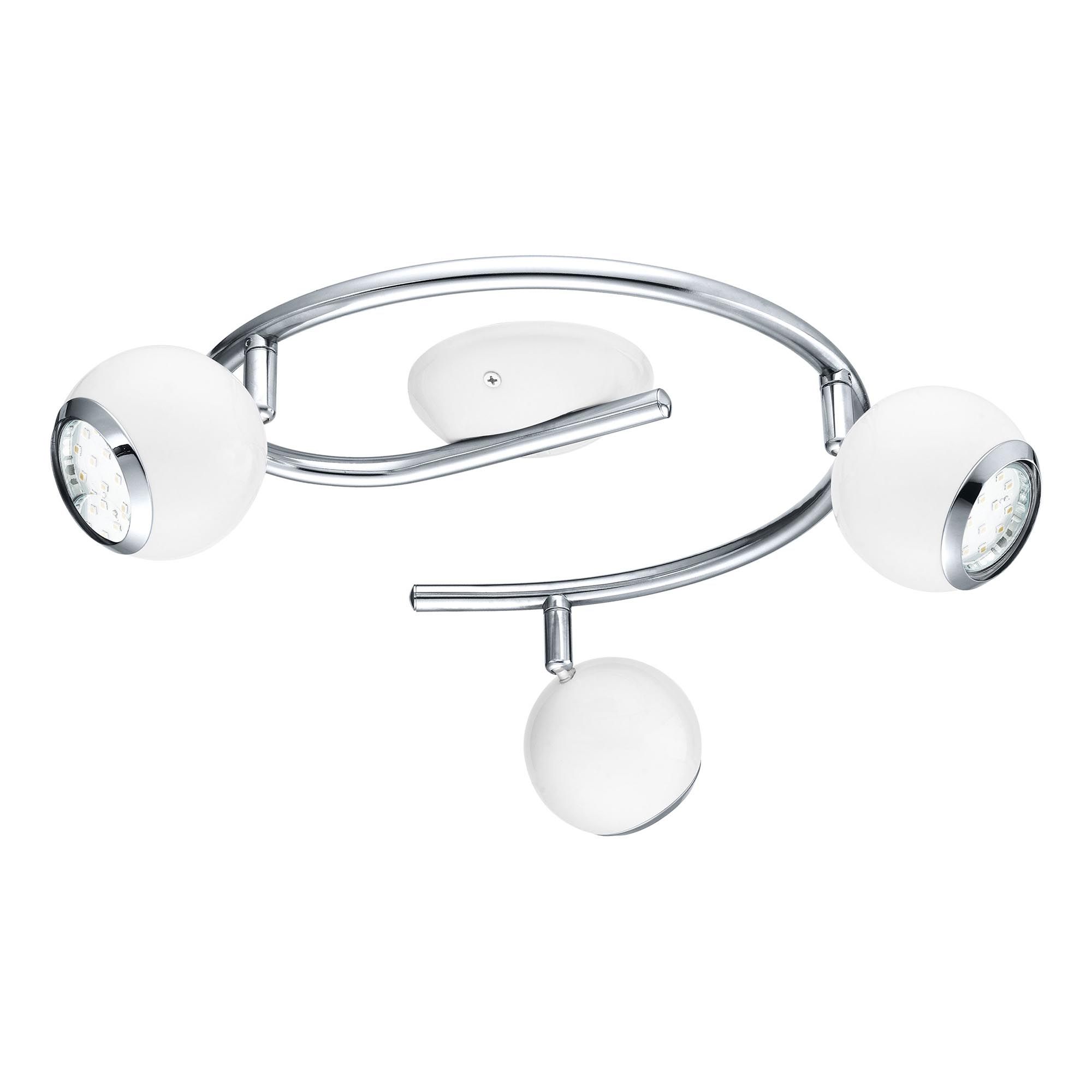 Plafonnier BIMEDA blanc/chrome Ø34,5cm