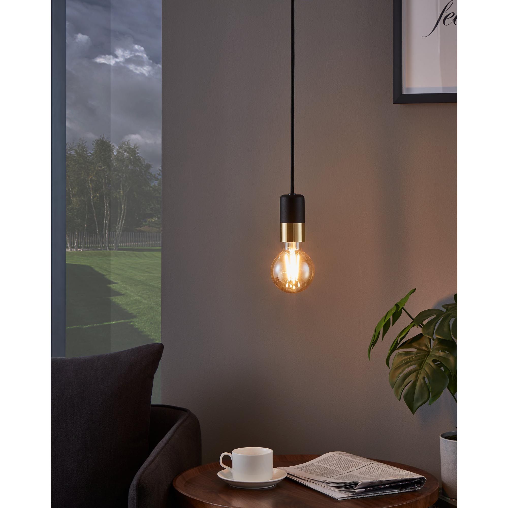 Suspension CALARI noir Ø4,5cm