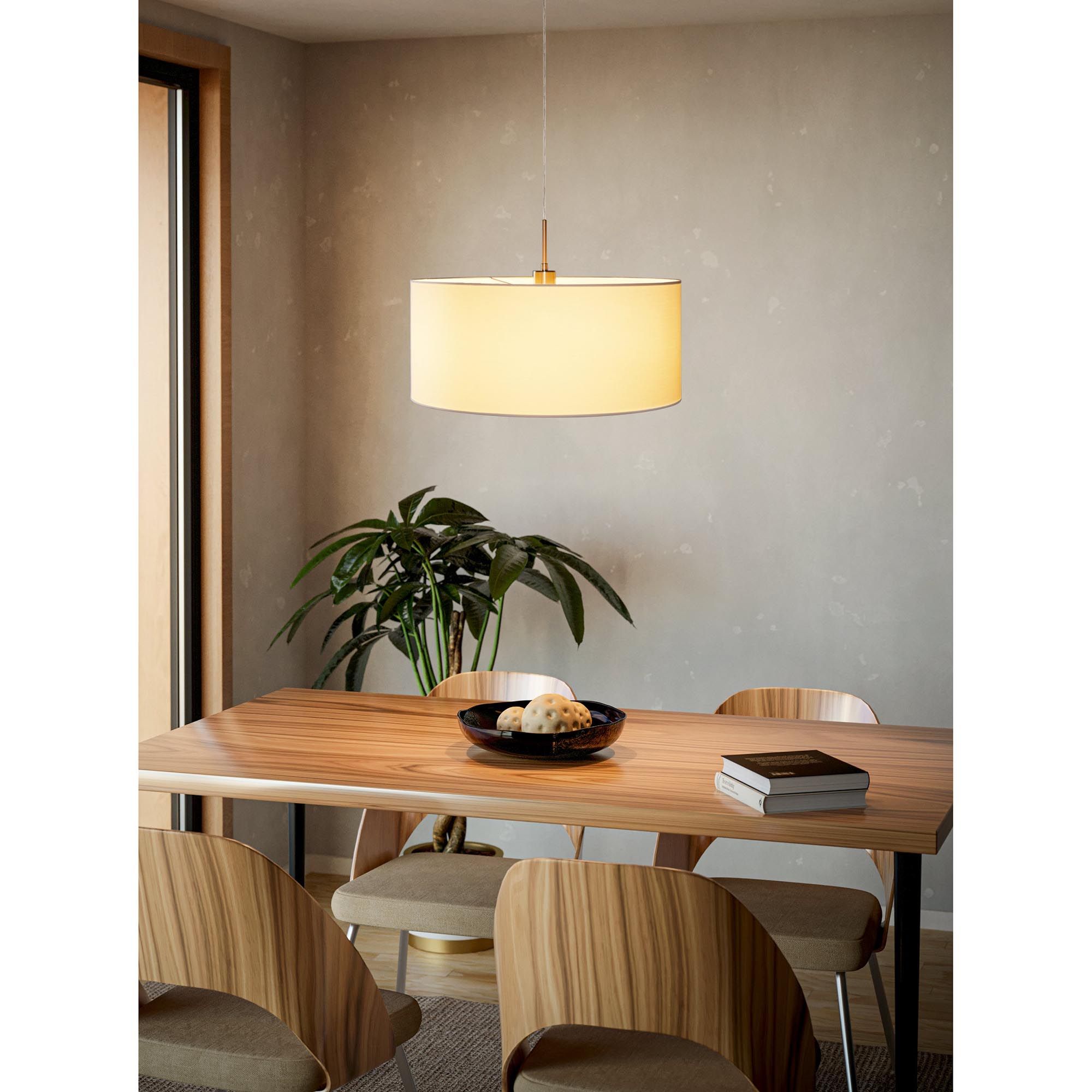 Suspension PASTERI tissu blanc Ø53cm