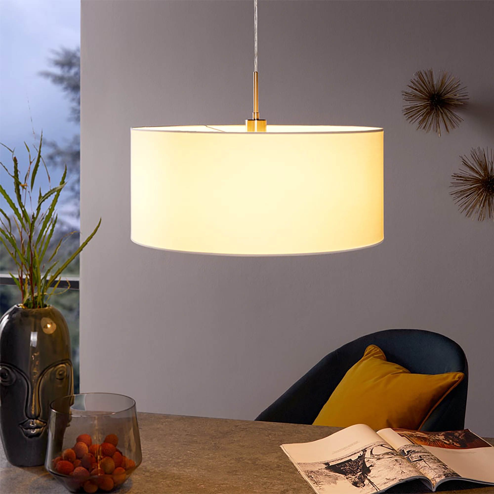 Suspension PASTERI tissu blanc Ø53cm