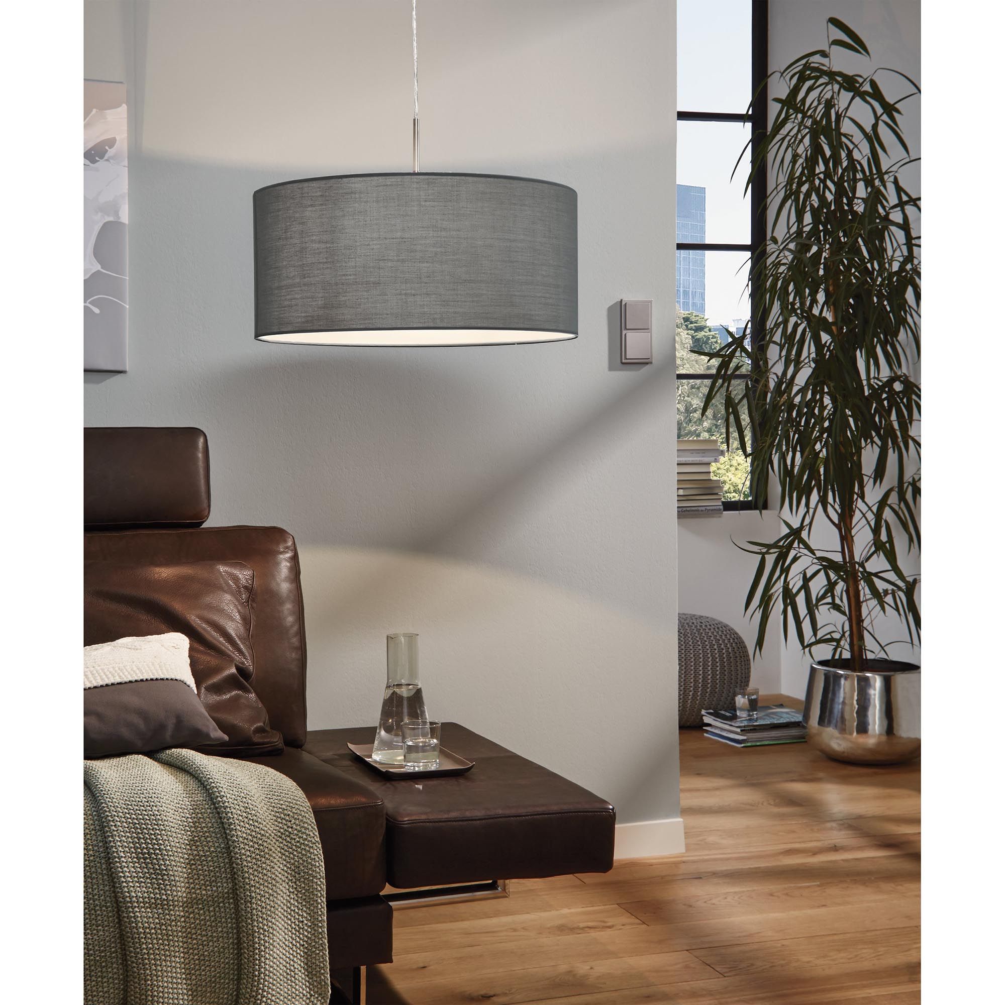 Suspension PASTERI tissu gris Ø53cm