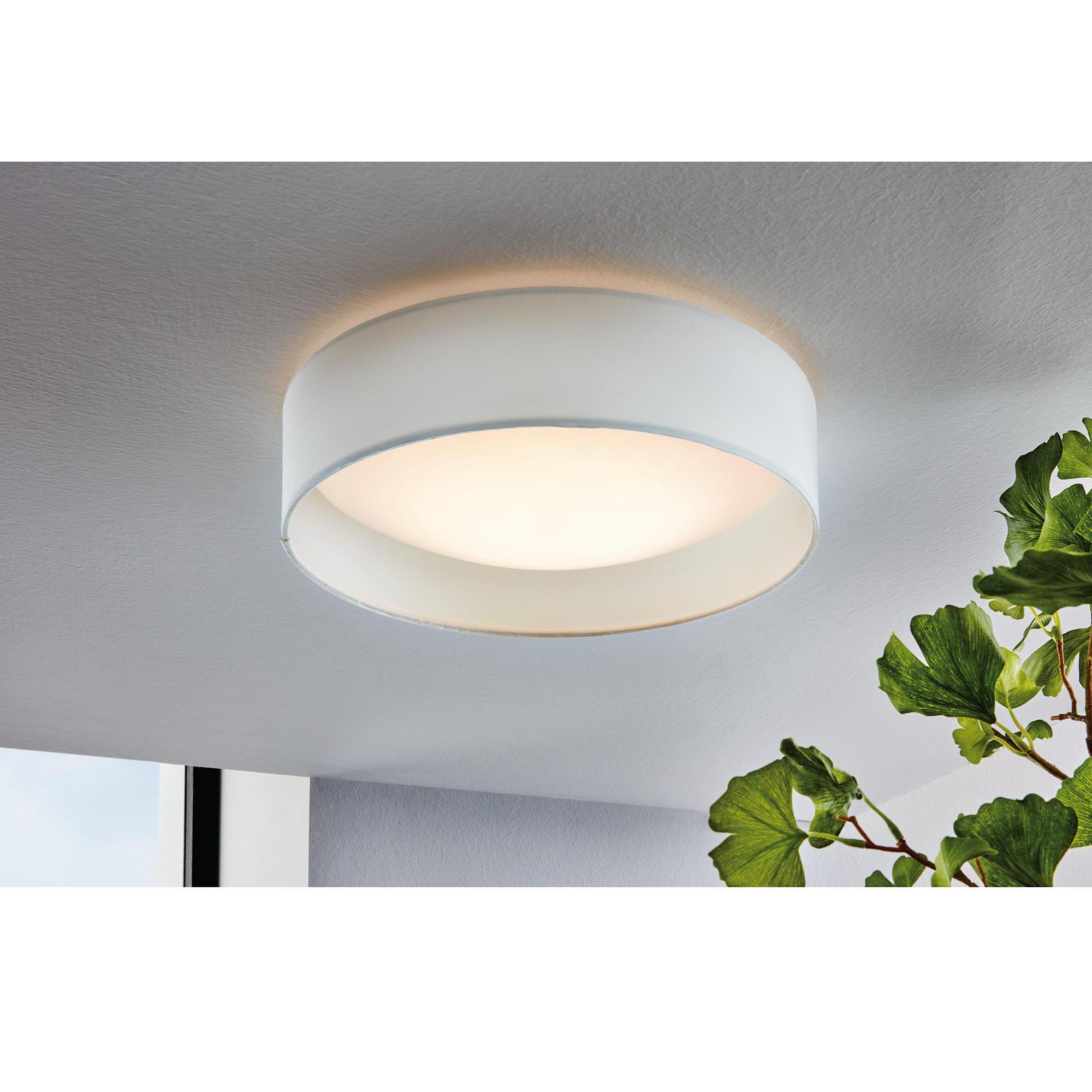 Suspension LED PASTERI tissu blanc Ø32cm