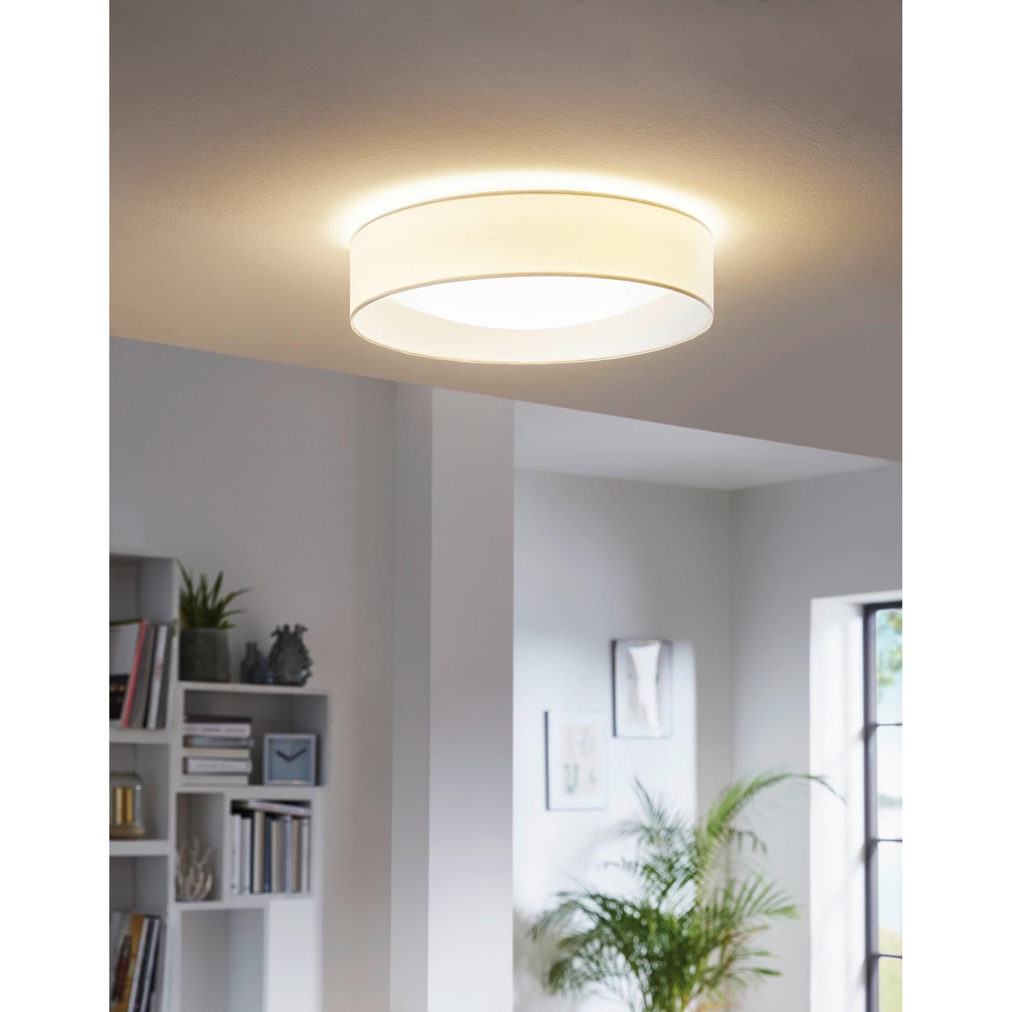 Suspension LED PASTERI tissu blanc Ø32cm