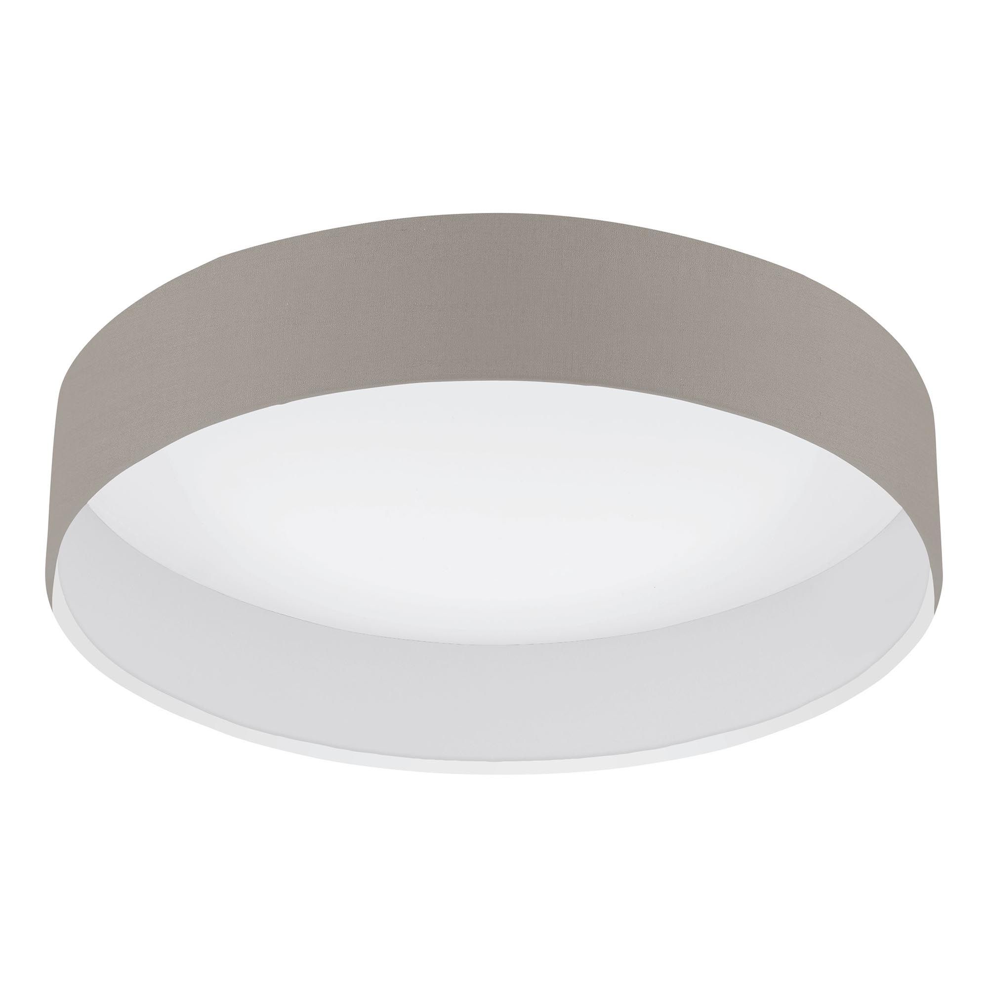 Suspension LED PASTERI tissu taupe Ø32cm