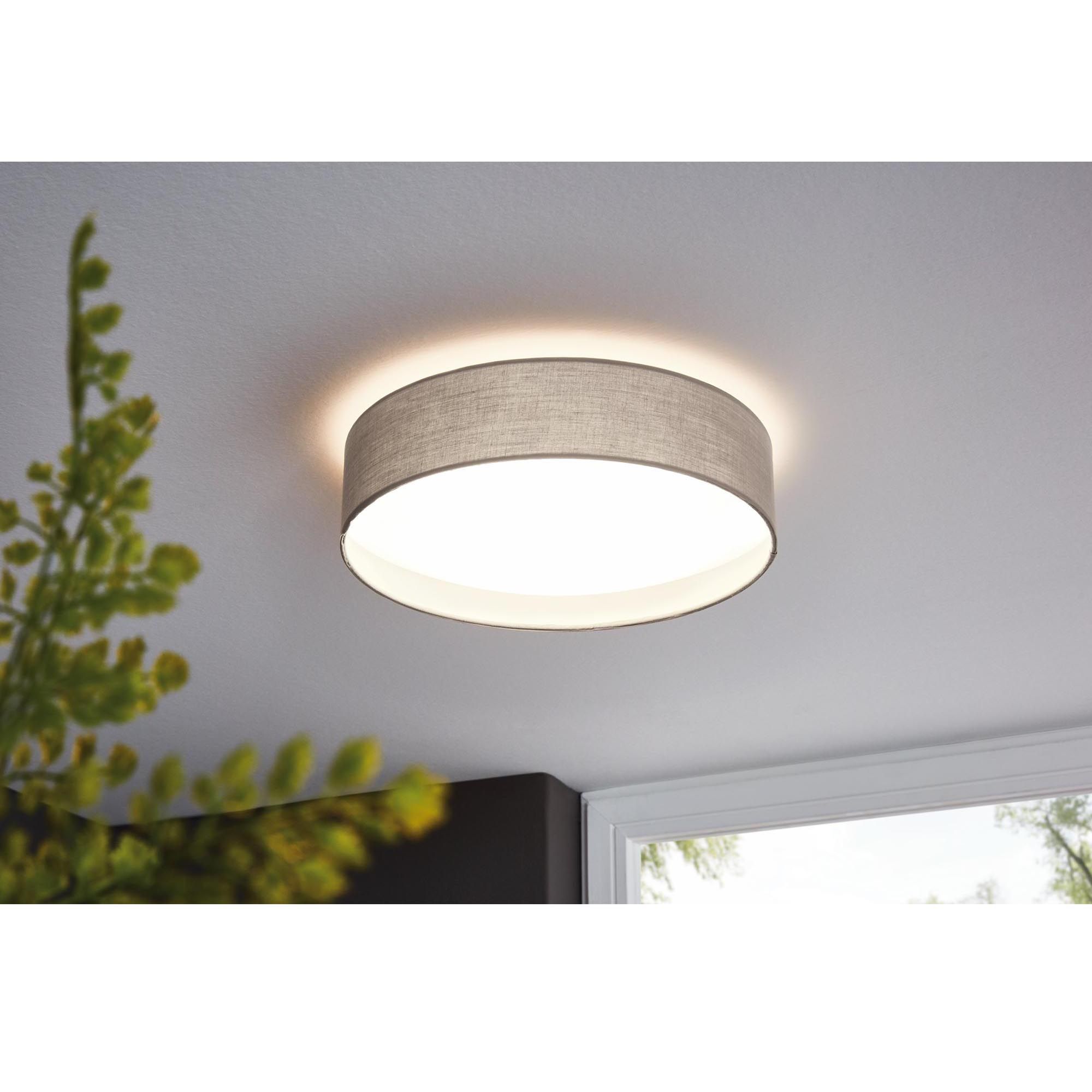 Suspension LED PASTERI tissu taupe Ø32cm