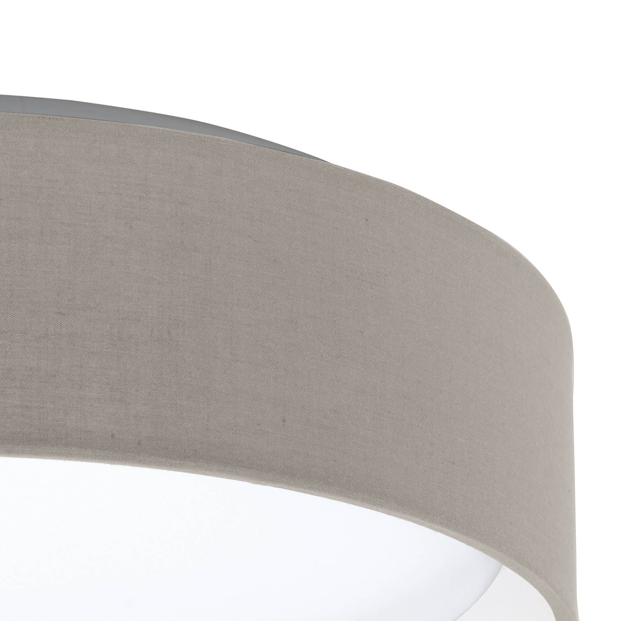 Suspension LED PASTERI tissu taupe Ø32cm
