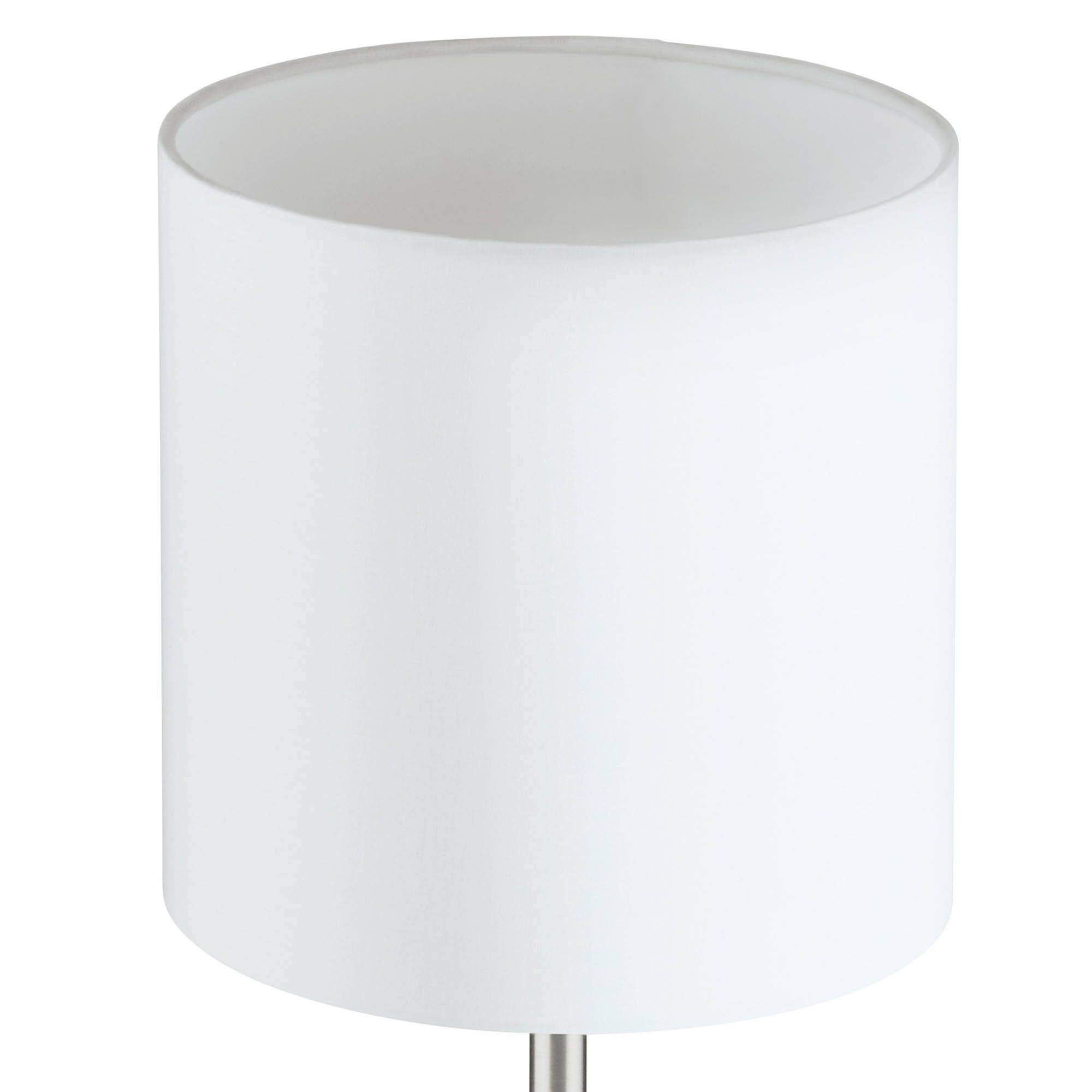 Lampe à poser PASTERI nickel/blanc H40cm