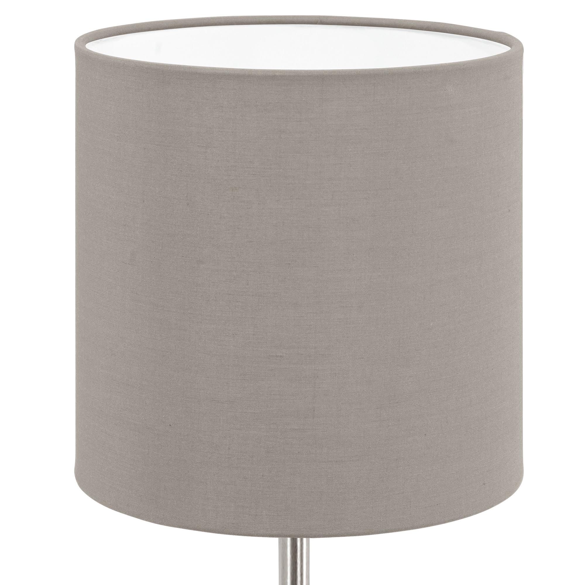 Lampe à poser PASTERI nickel/taupe H40cm
