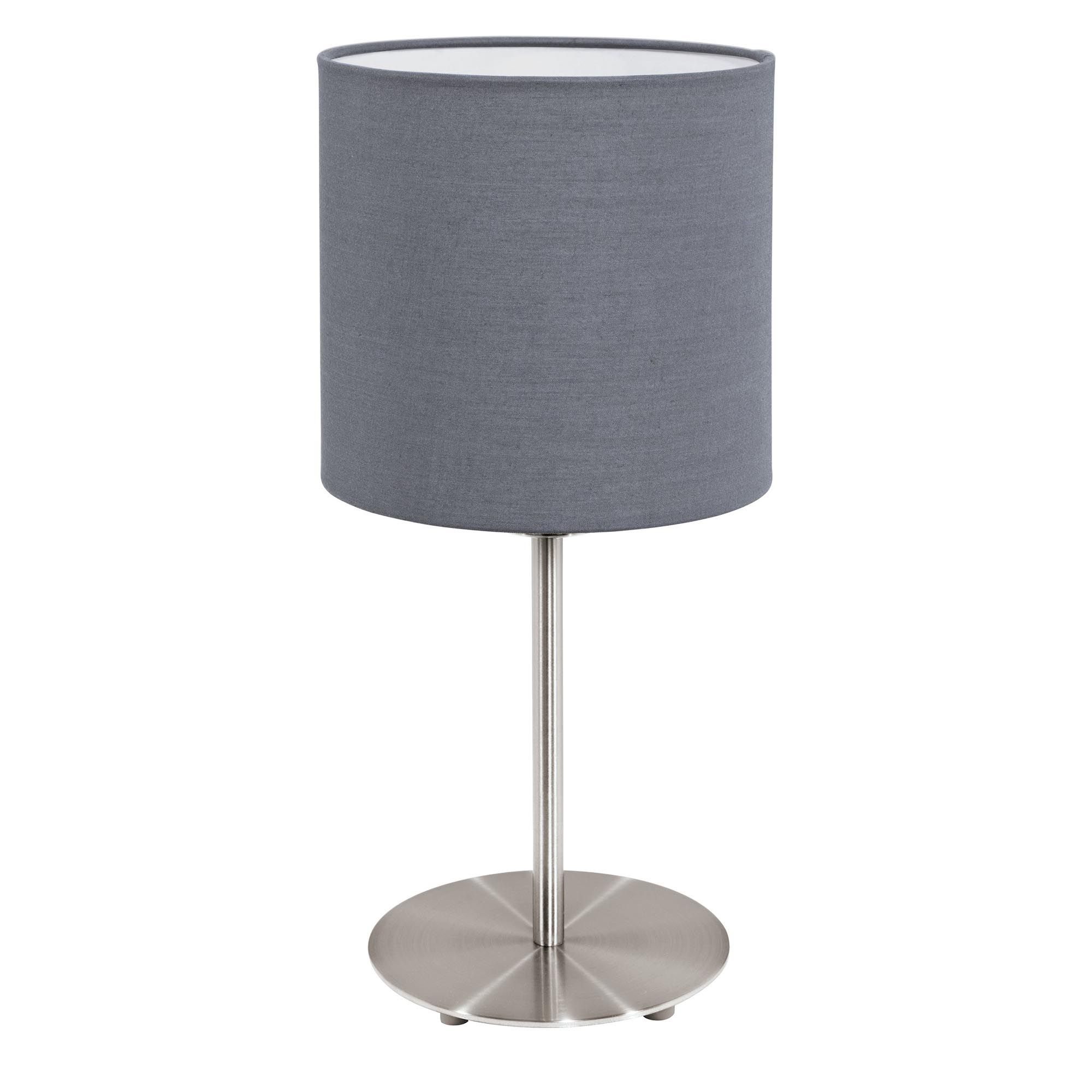 Lampe à poser PASTERI nickel/gris H40cm