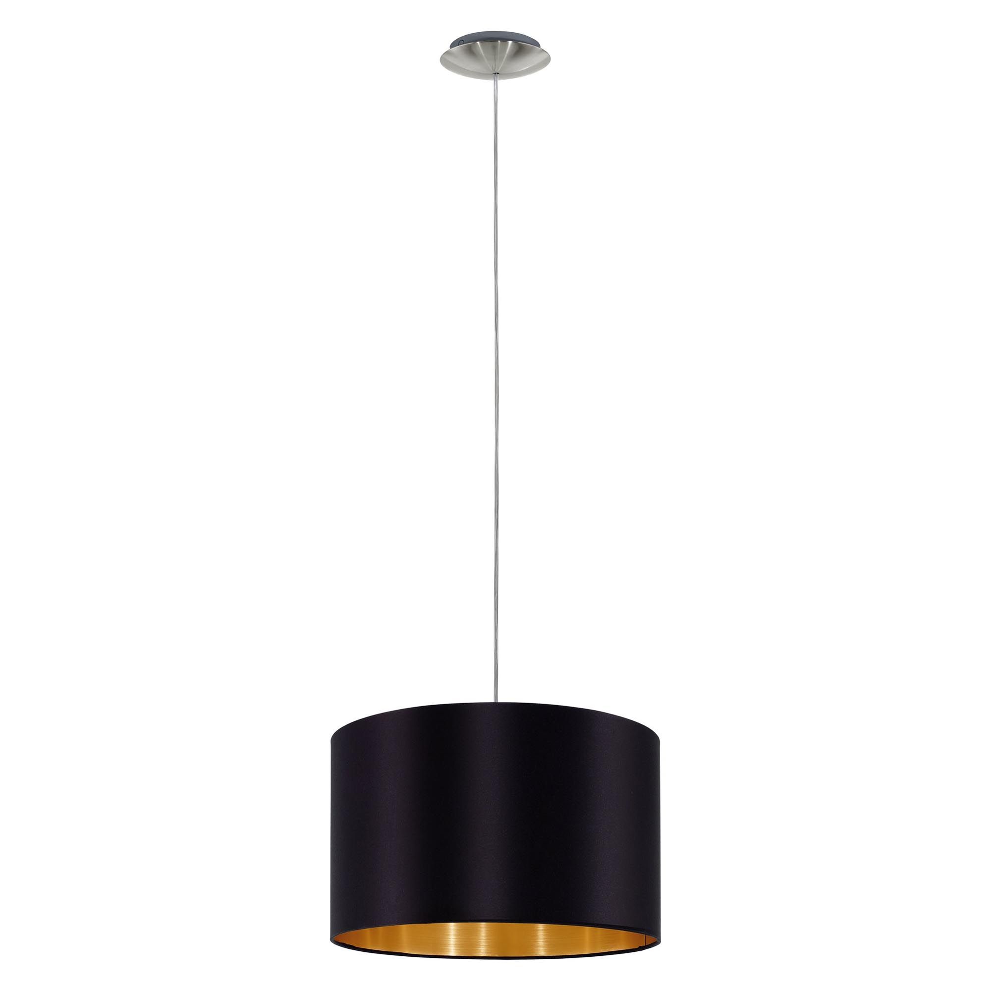 Suspension MASERLO noir/doré Ø38cm