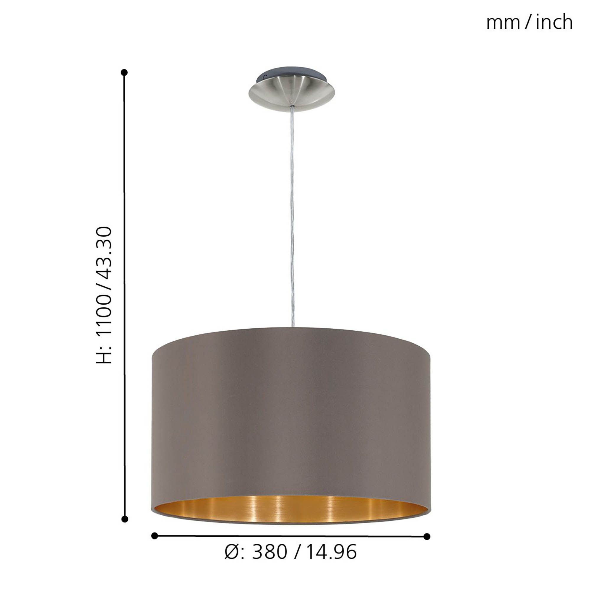Suspension MASERLO marron Ø38cm