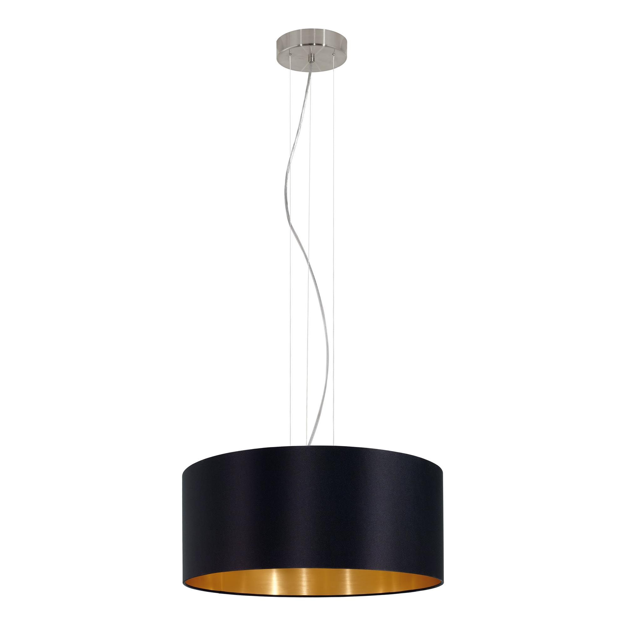 Suspension MASERLO noir/doré Ø53cm