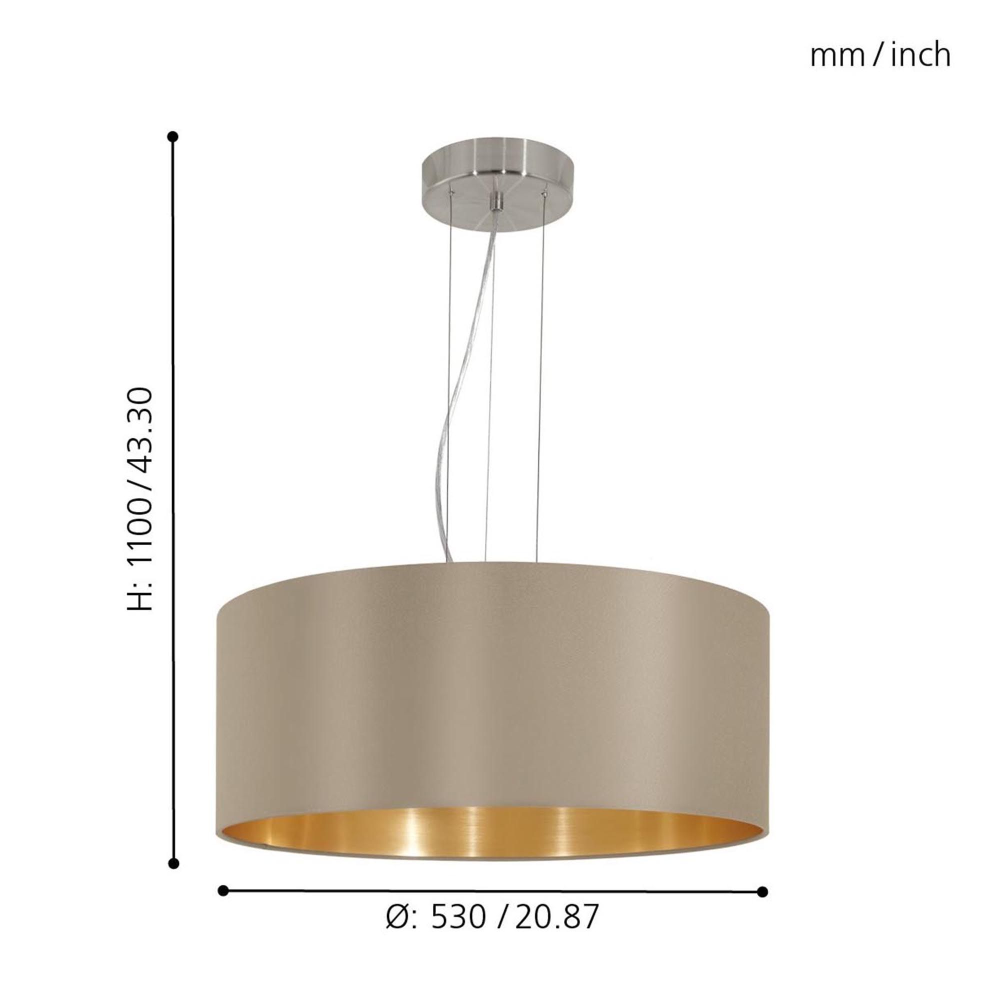 Suspension MASERLO taupe Ø53cm
