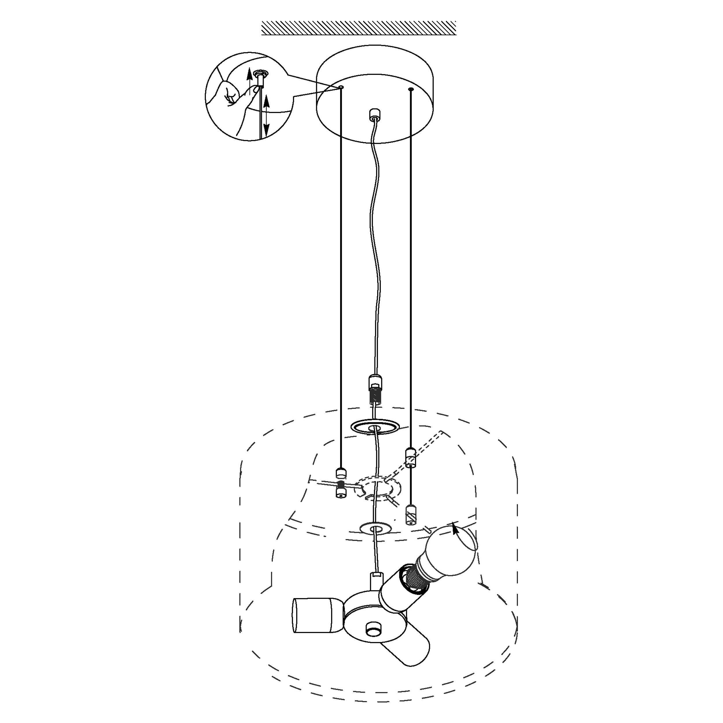 Suspension MASERLO taupe Ø53cm