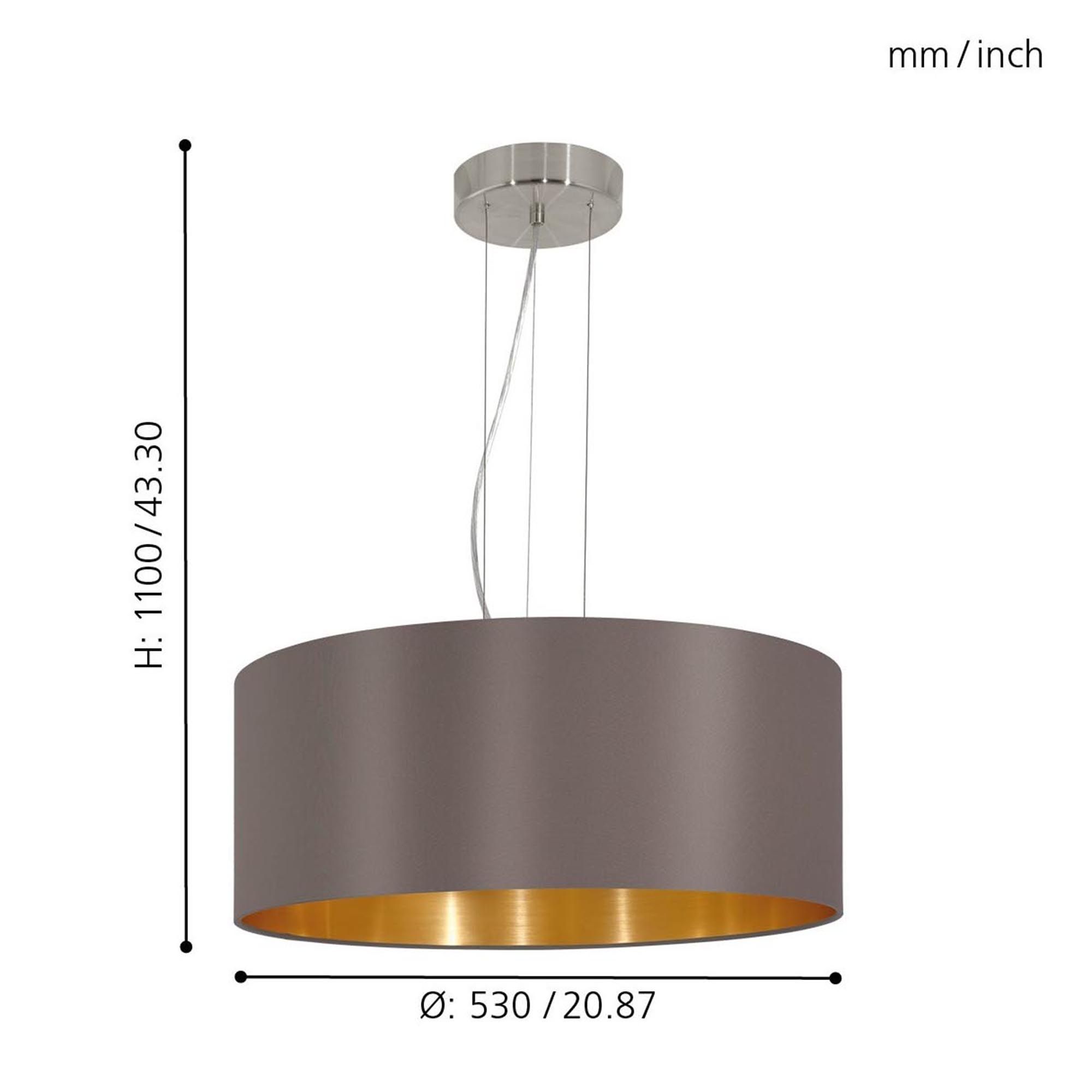 Suspension MASERLO marron Ø53cm