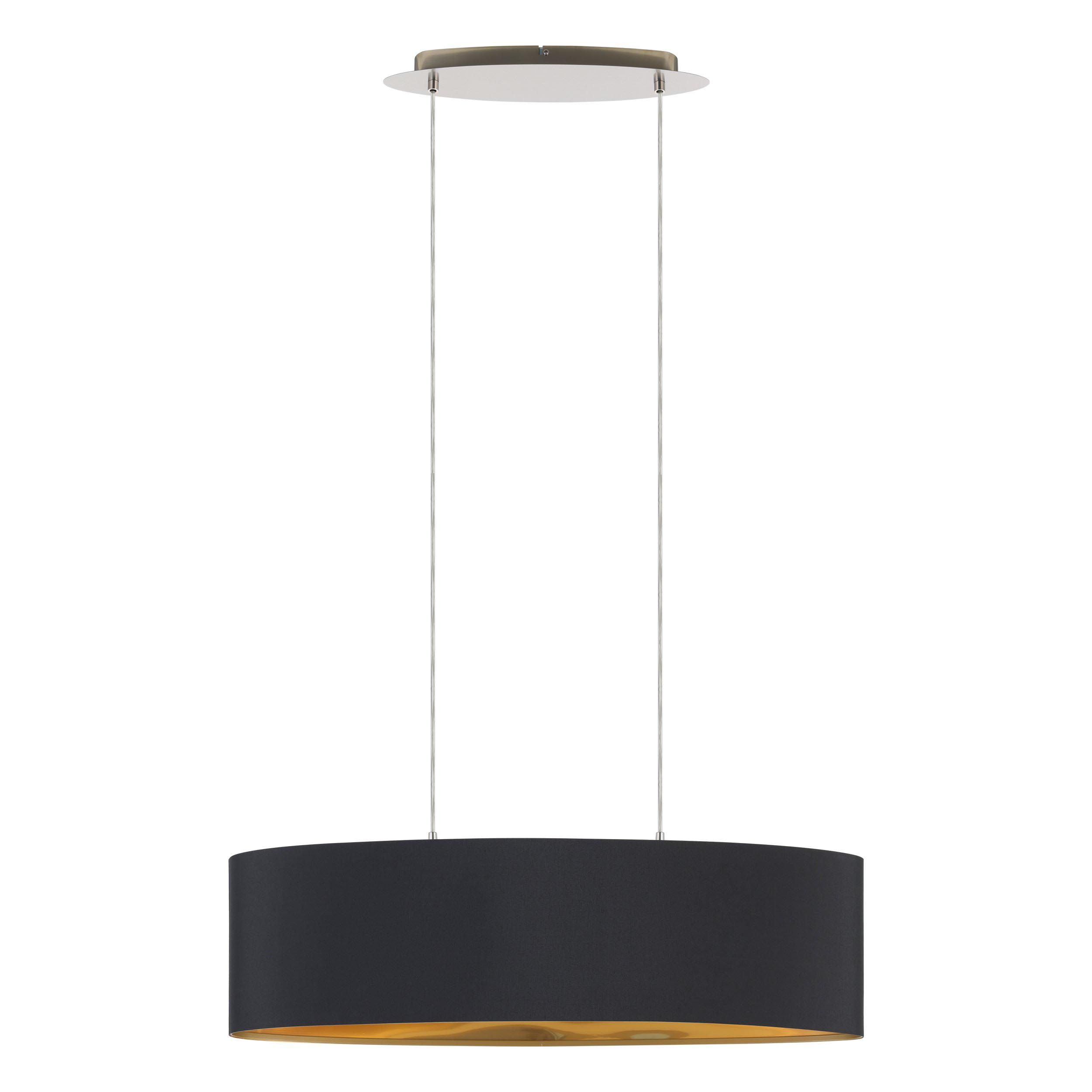 Suspension MASERLO noir/doré L78cm