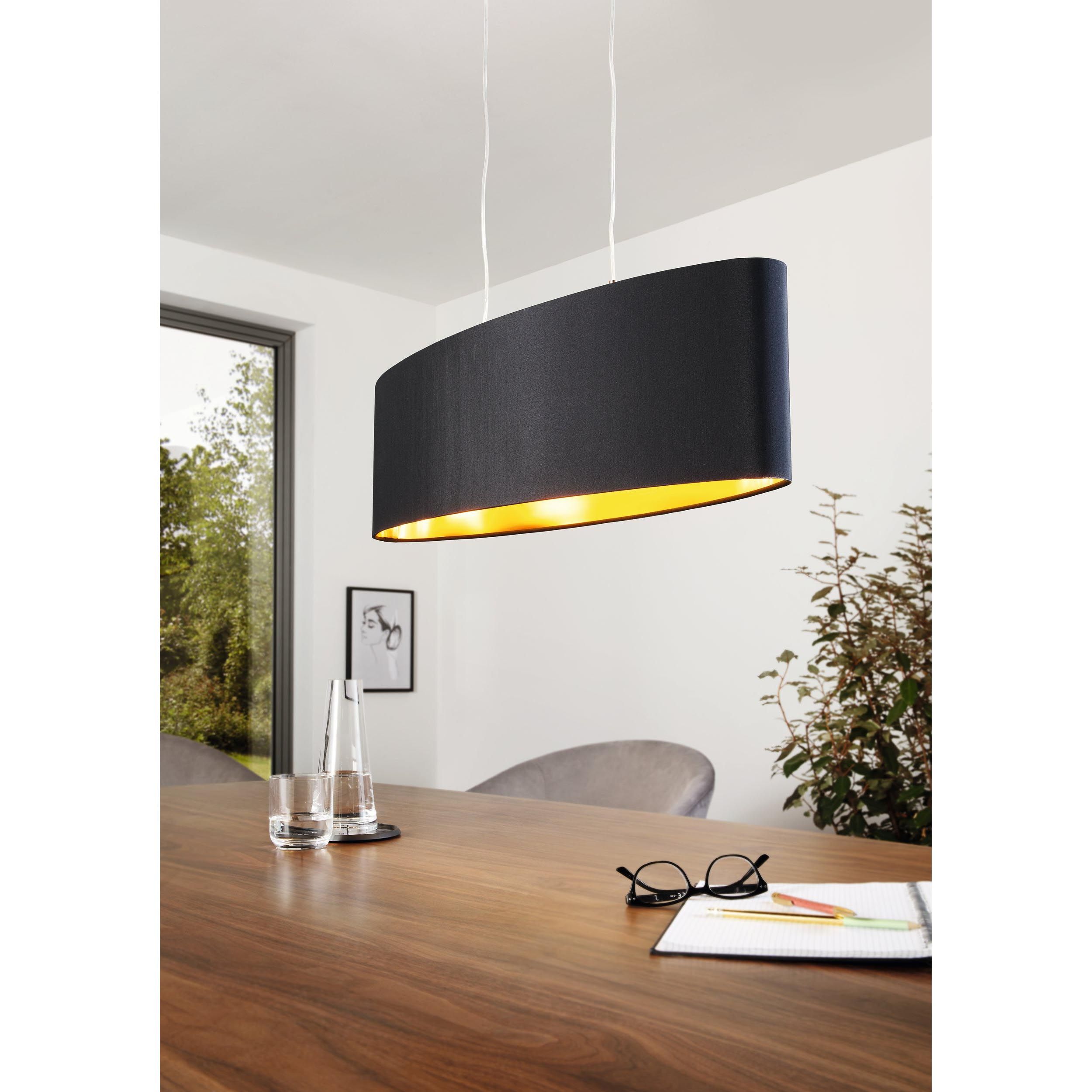 Suspension MASERLO noir/doré L78cm