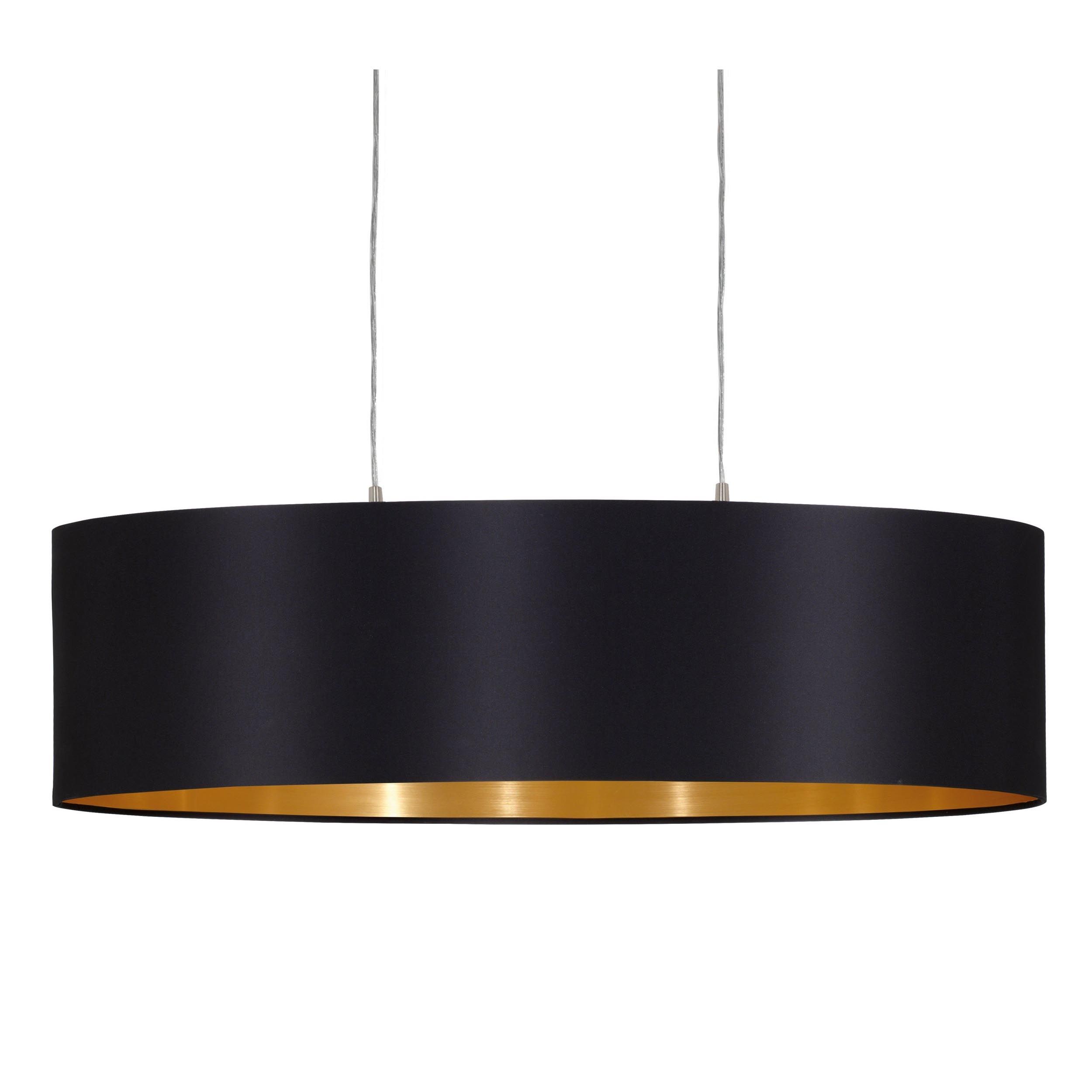 Suspension MASERLO noir/doré L78cm
