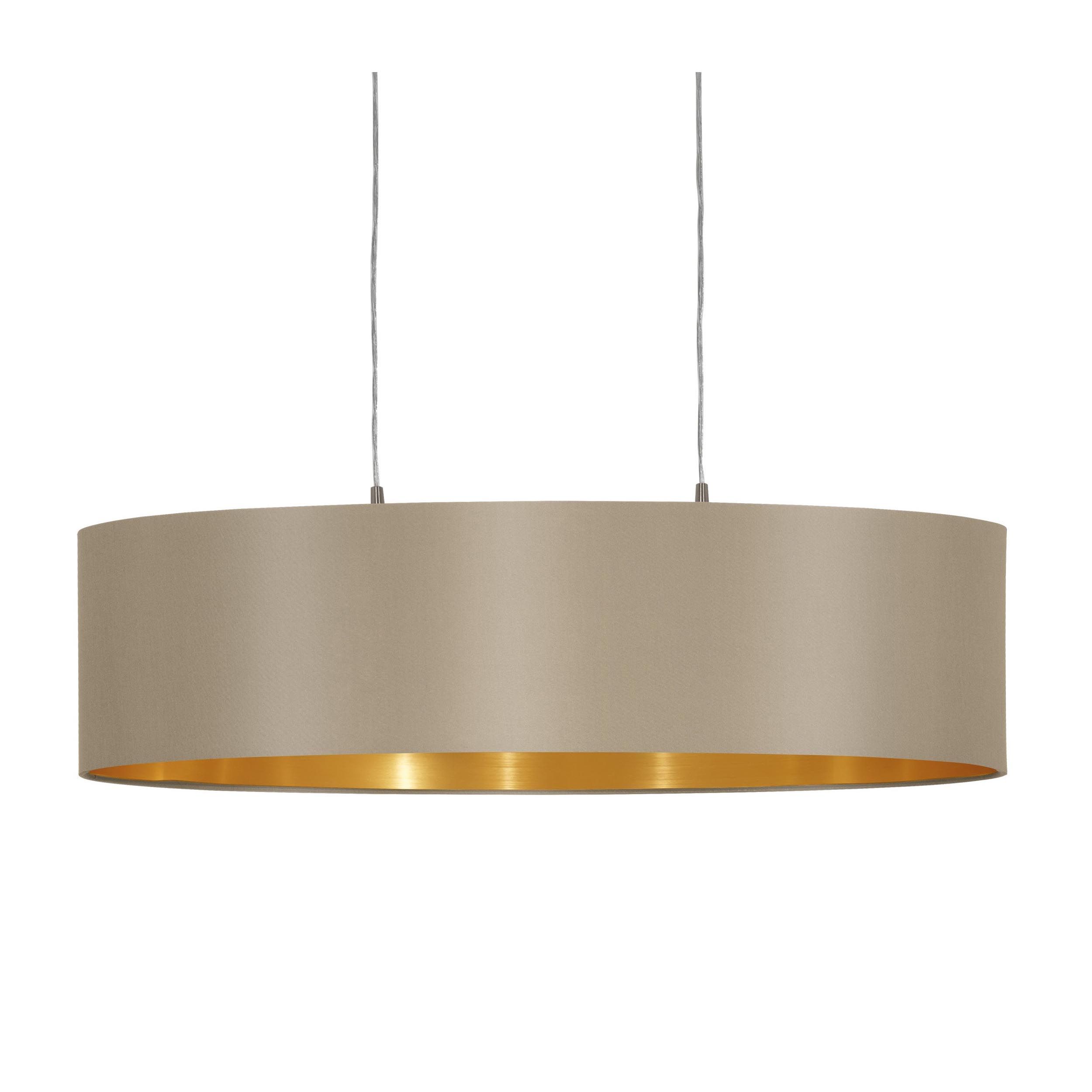 Suspension MASERLO taupe/doré L78cm