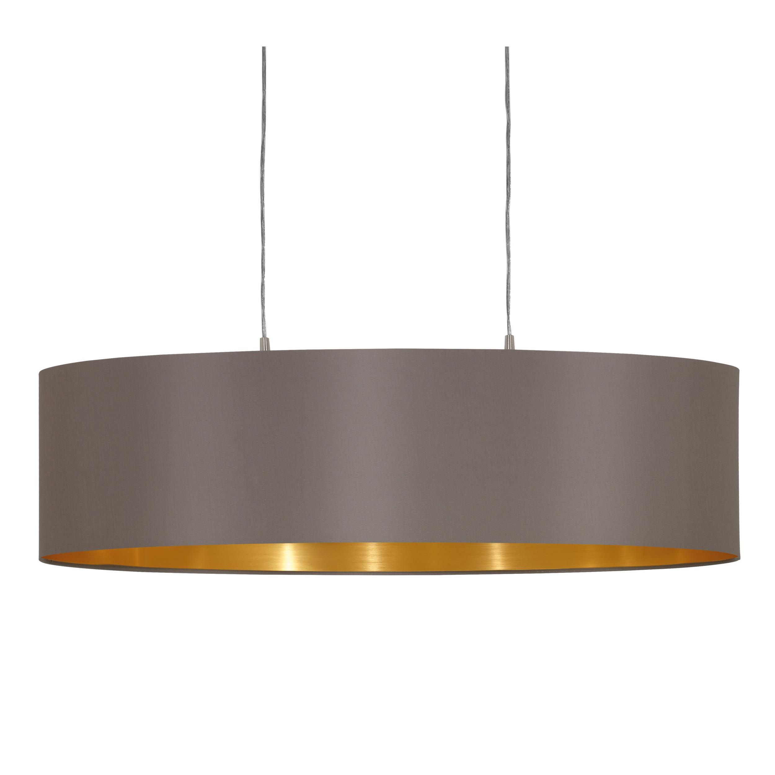 Suspension MASERLO marron/doré L78cm