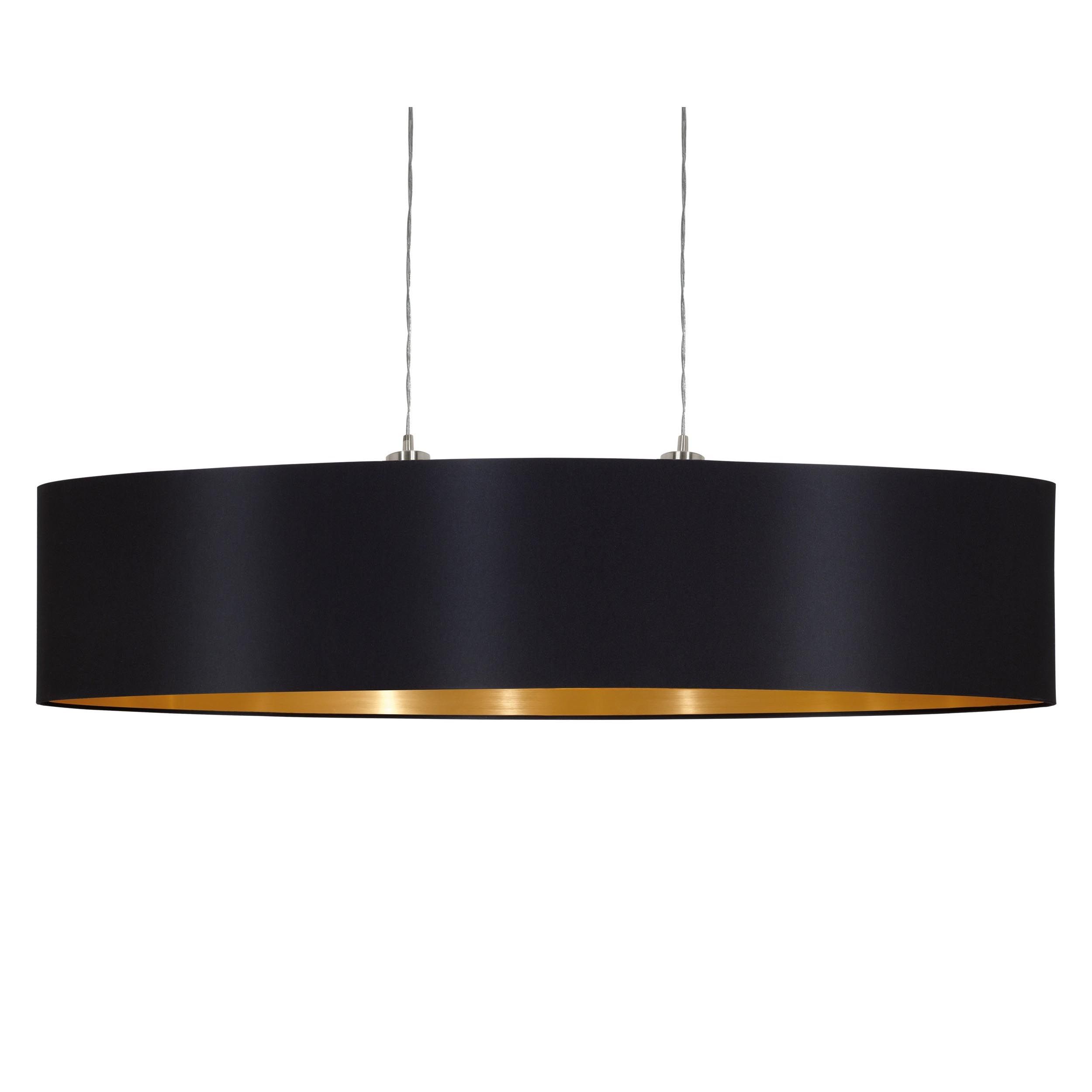 Suspension MASERLO noir/doré L100cm