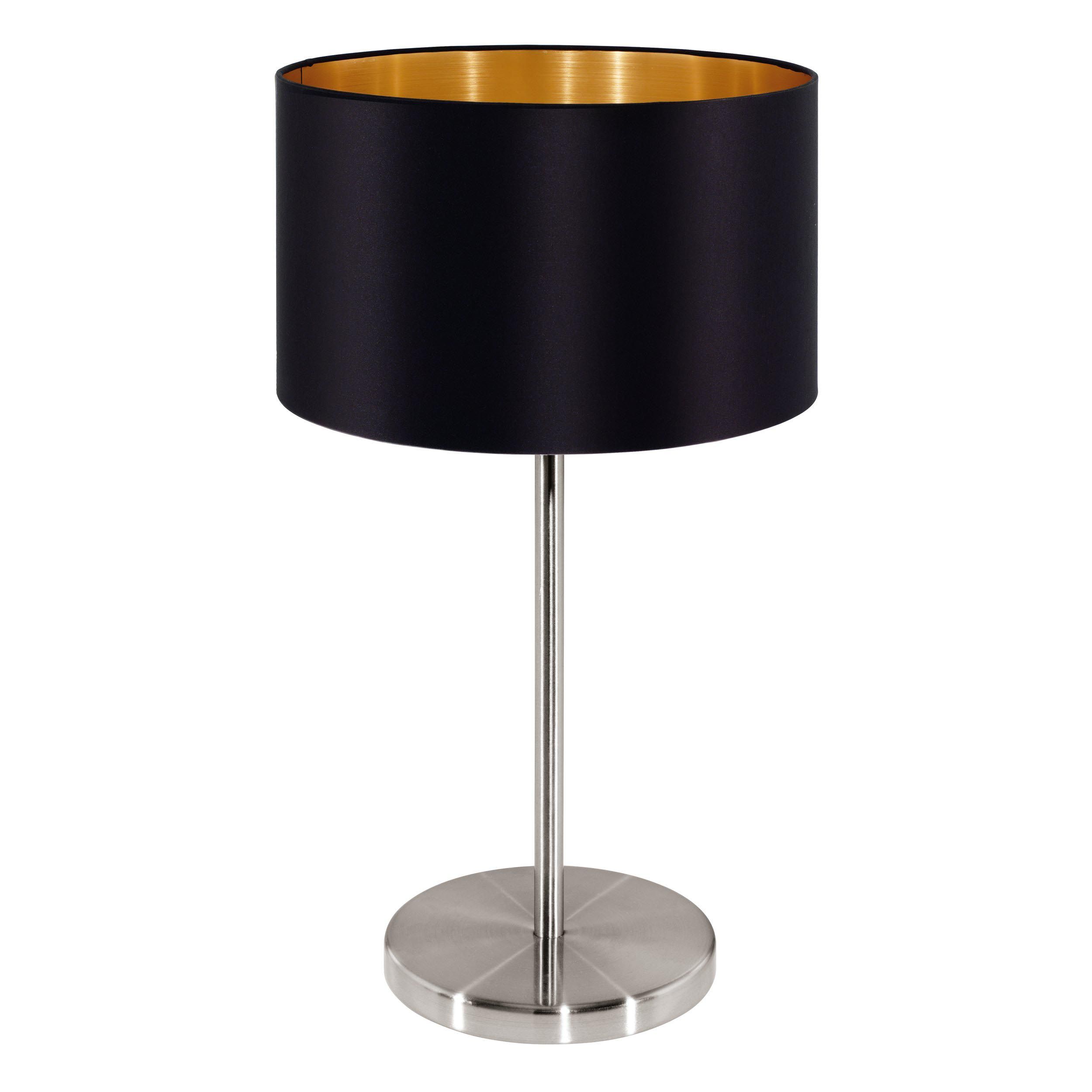 Lampe à poser MASERLO nickel/noir H42cm