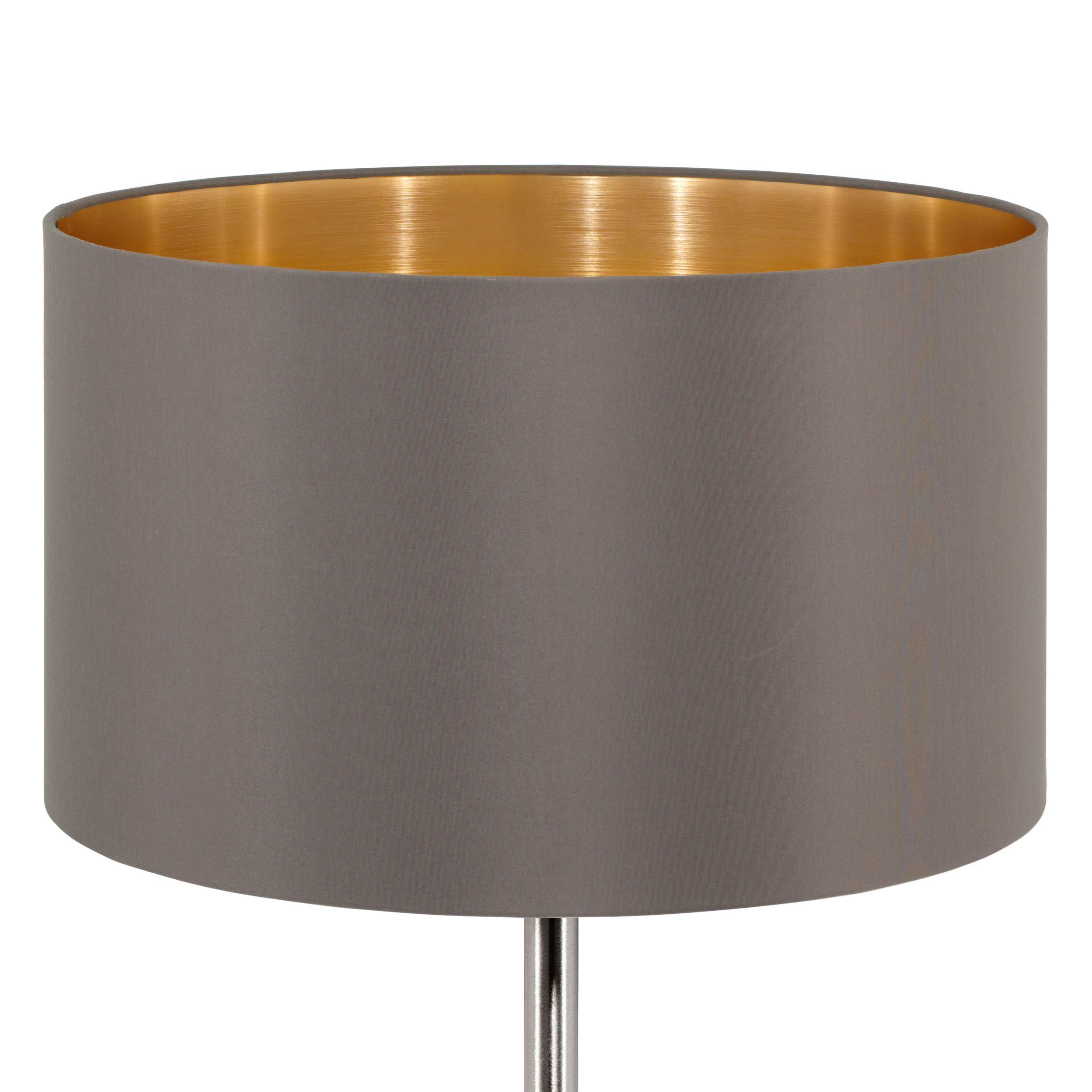Lampe à poser MASERLO nickel/marron H42cm