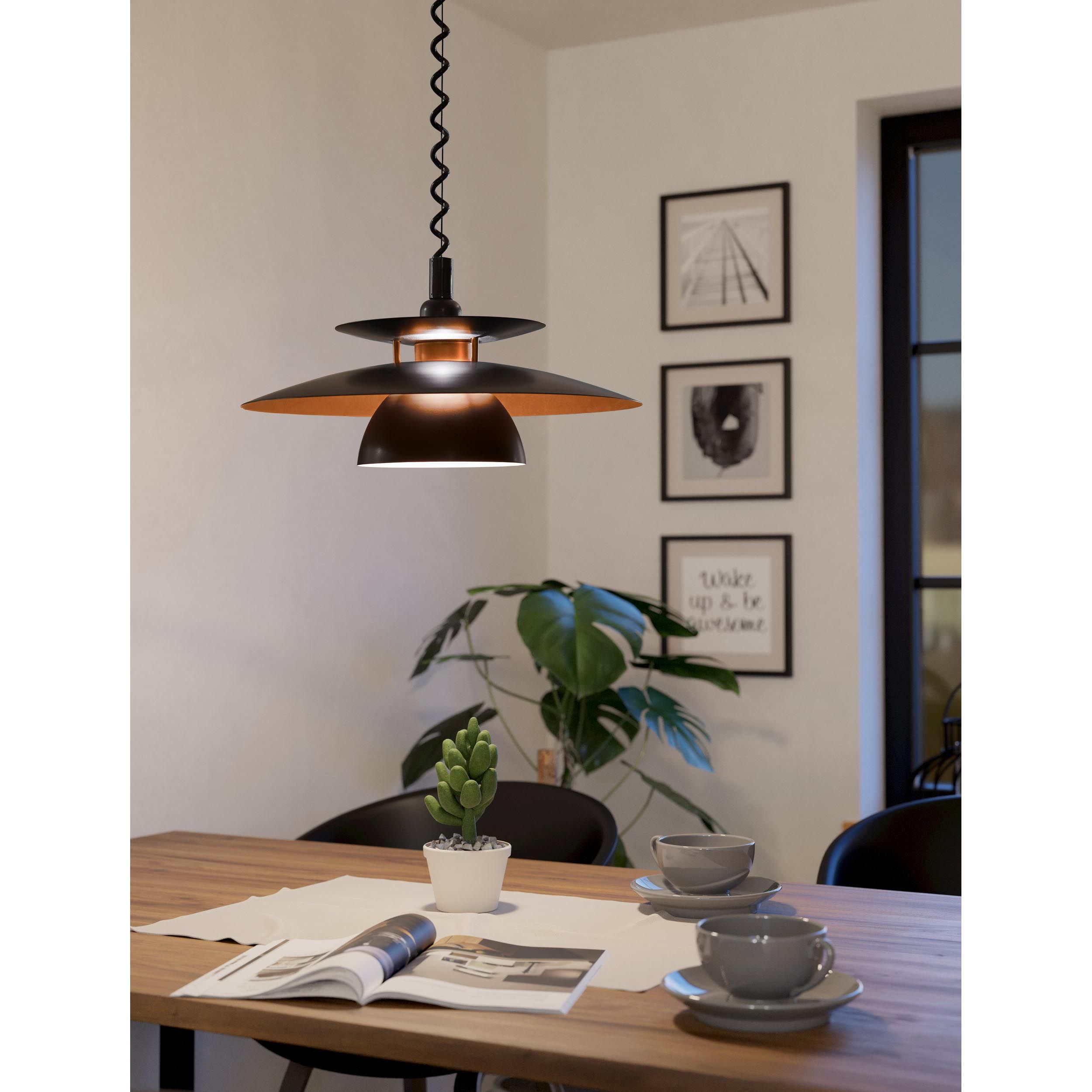 Suspension BRENDA noir/doré Ø43cm