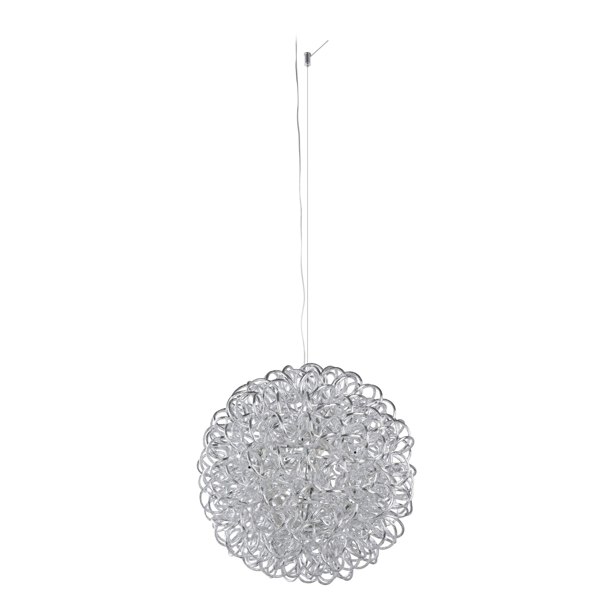 Suspension LED OVAR argenté Ø40cm