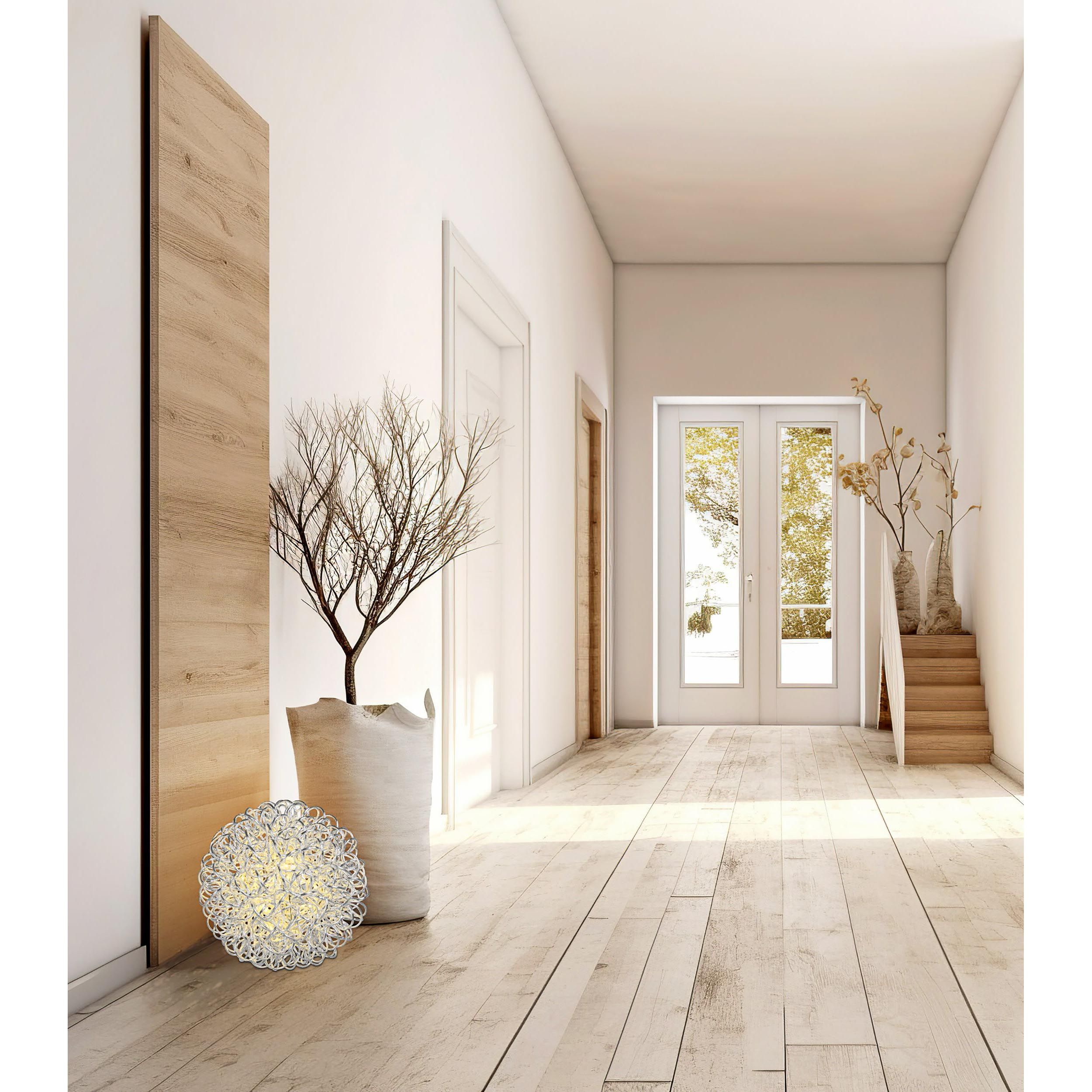 Suspension LED OVAR argenté Ø40cm