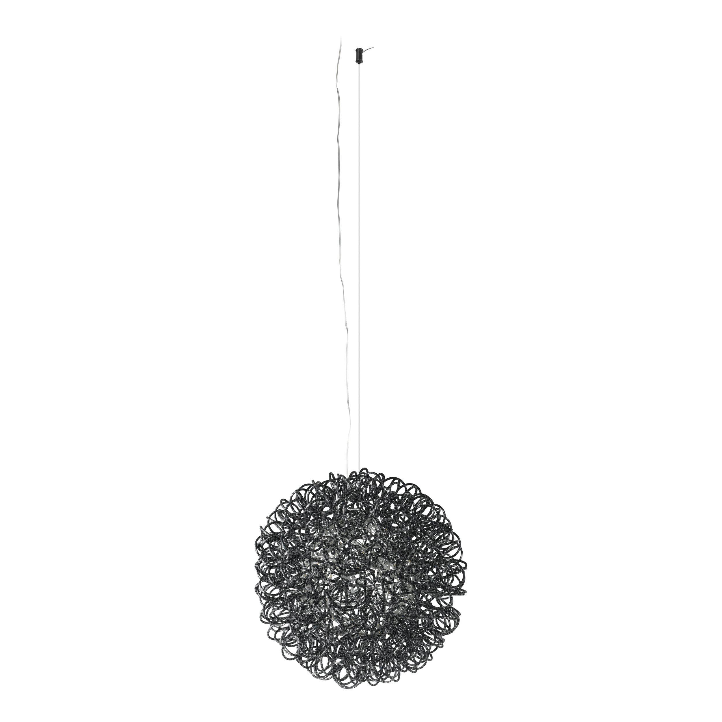 Suspension métal noir OVAR D50CM LED INT 1X4W
