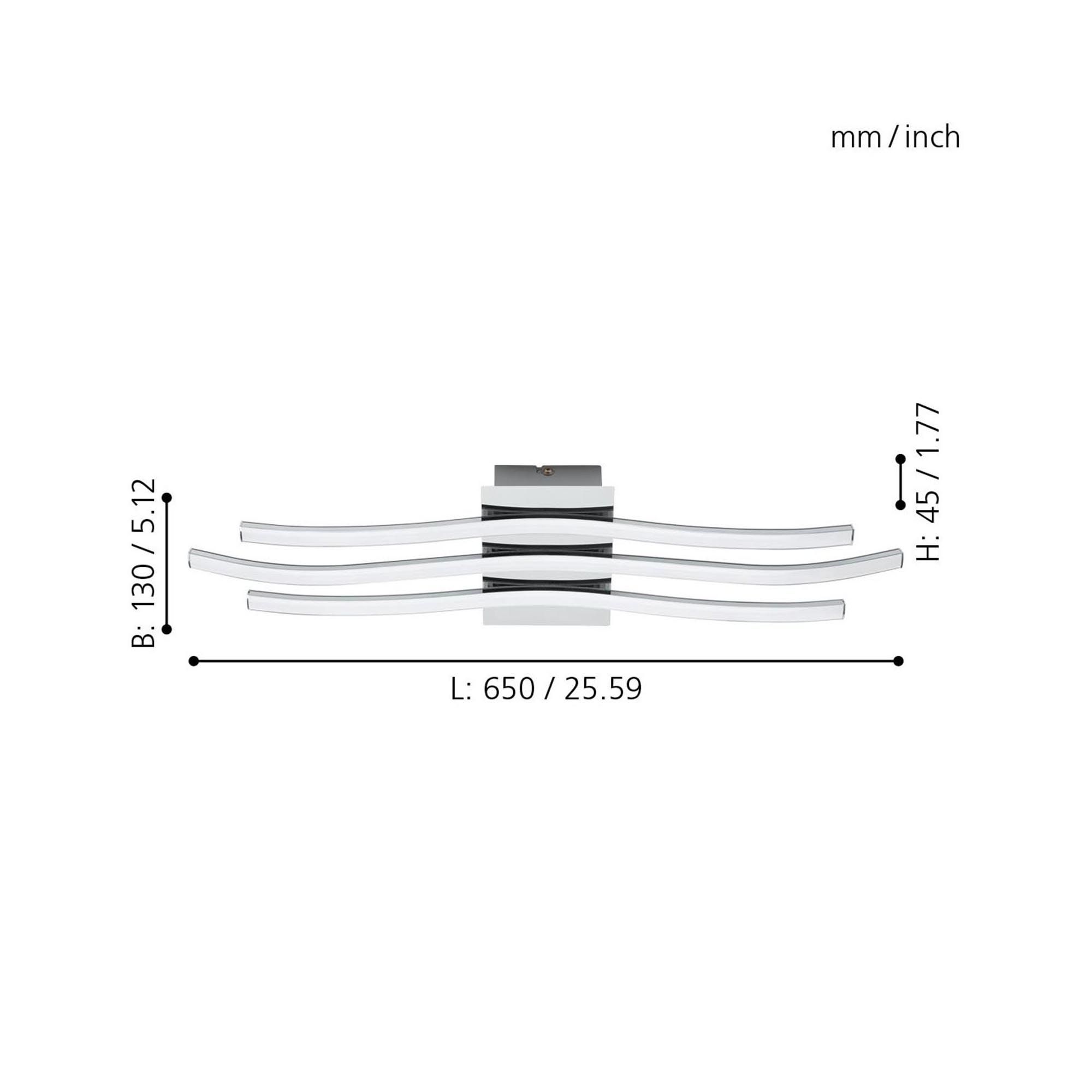 Plafonnier LED RONCADE chrome L65