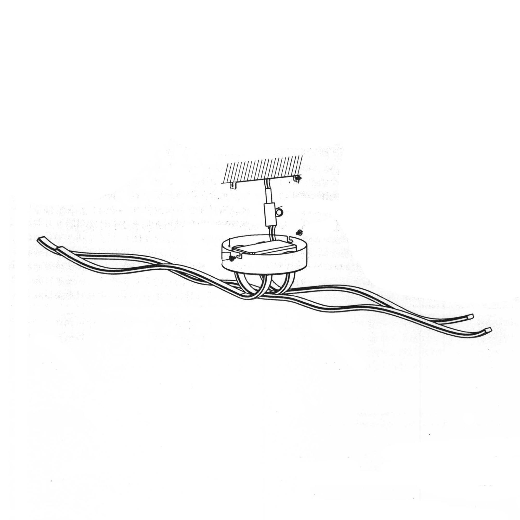 Plafonnier LED RONCADE chrome L108,5cm