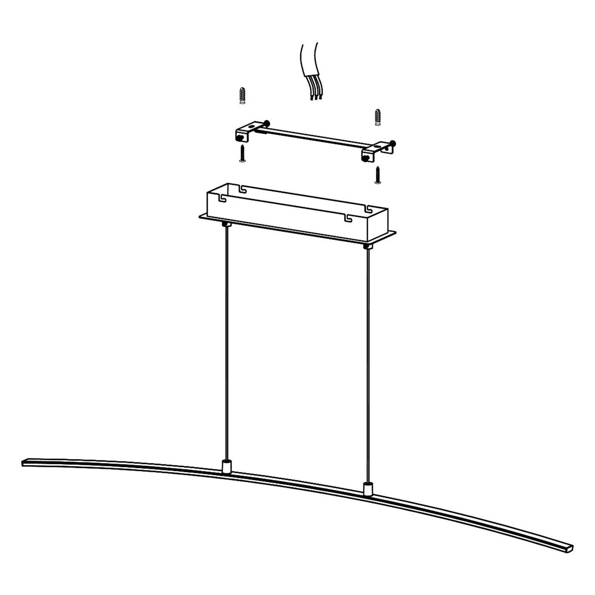 Suspension LED LASANA chrome L90cm