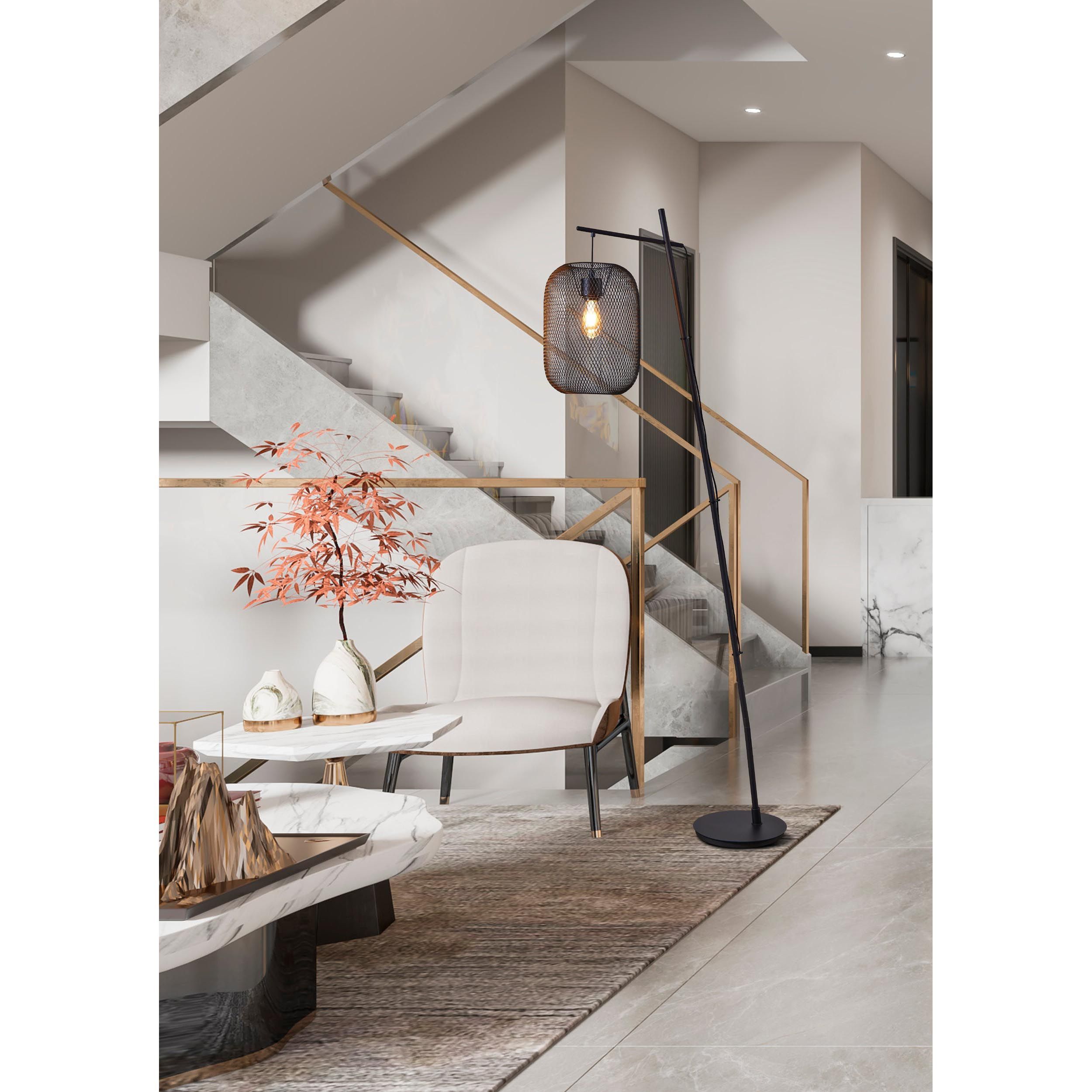Lampadaire WRINGTON noir H194cm