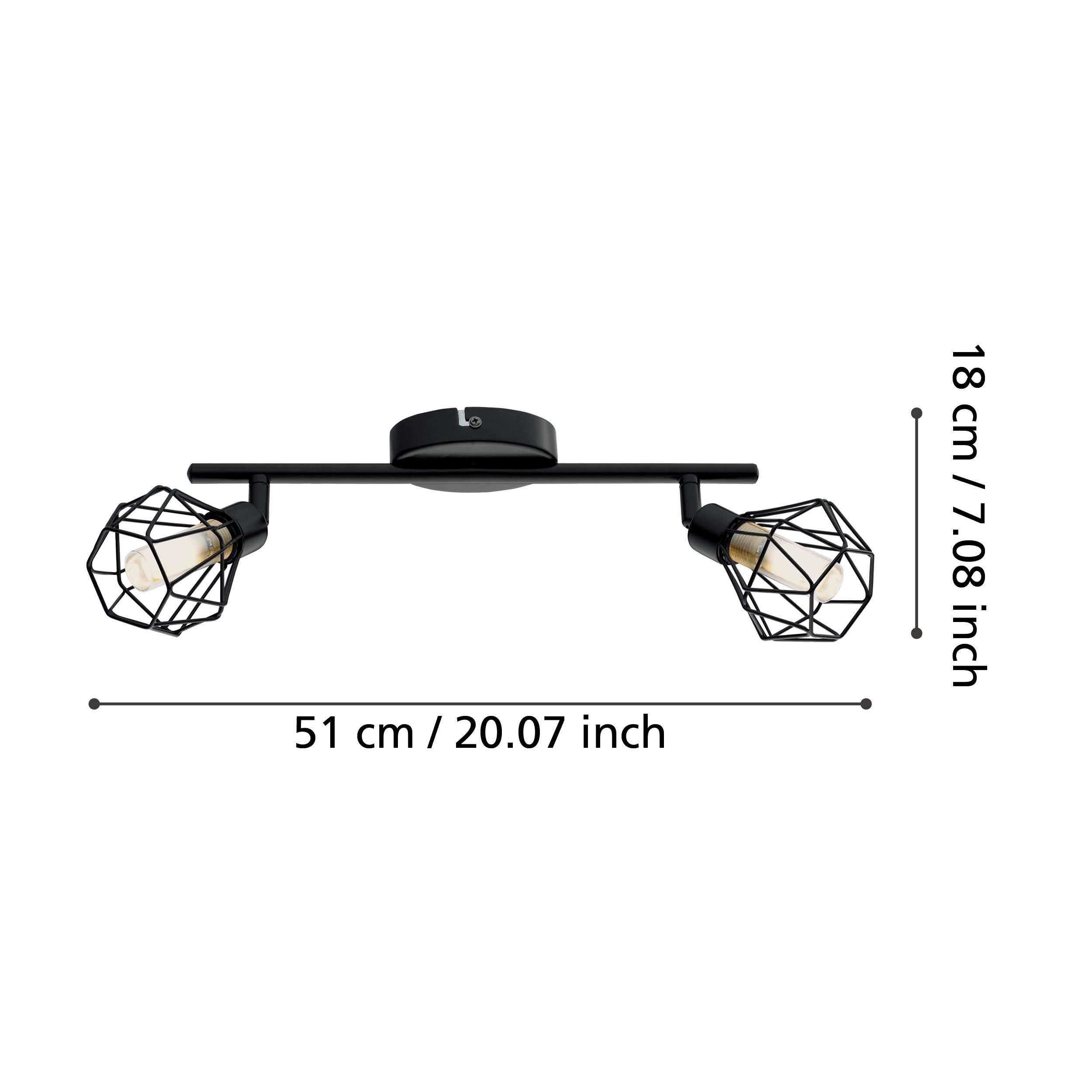 Réglette ZAPATA 1 noir L36cm