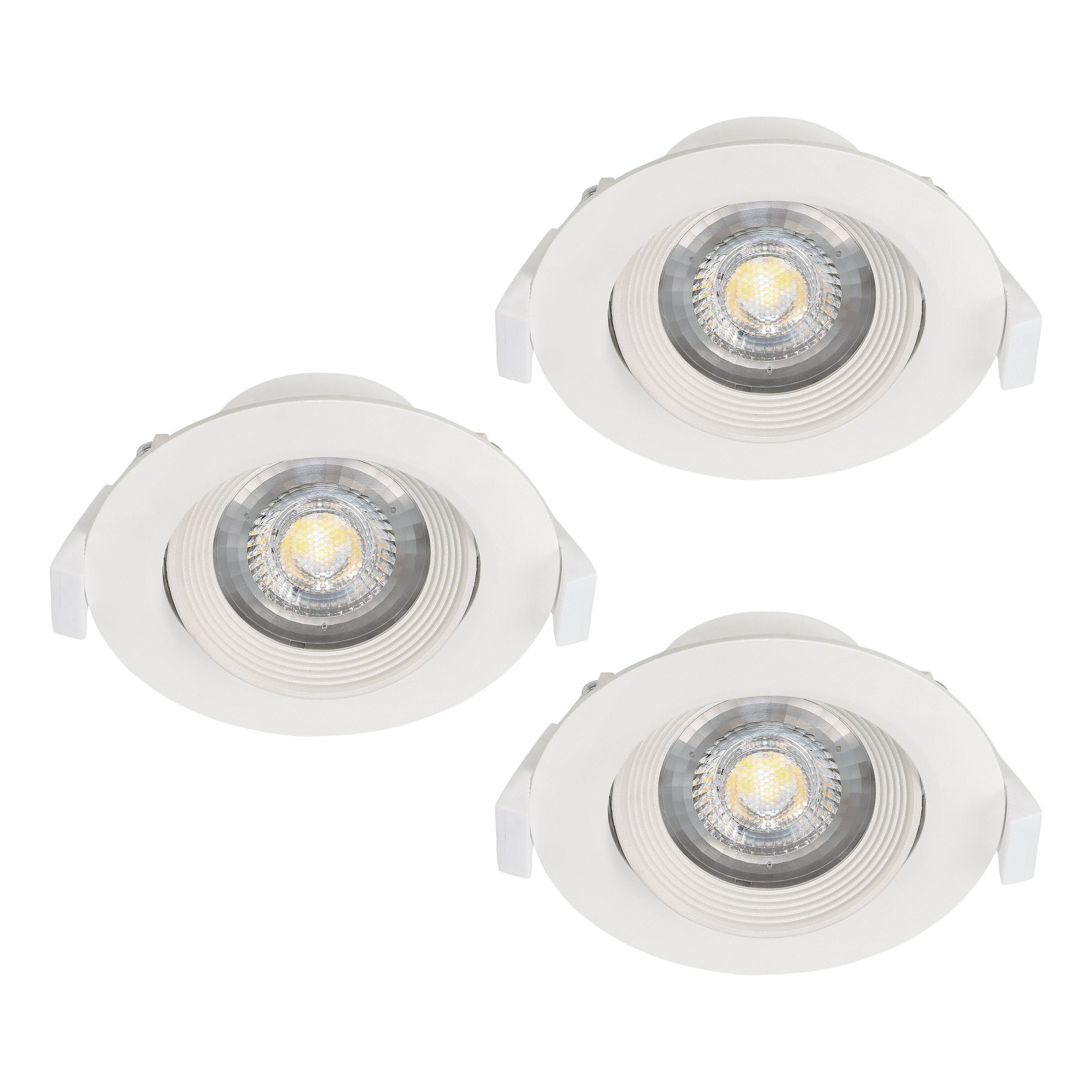 Spot à encastrer LED SARTIANO blanc Ø9cm