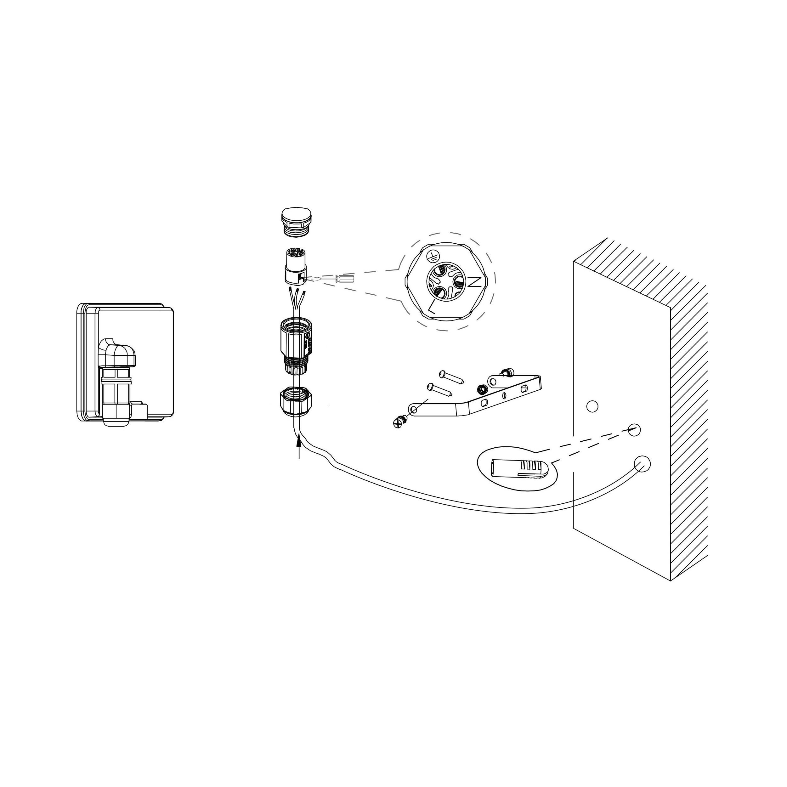 Projecteur extérieur LED FAEDO 3 blanc Ø20,5cm