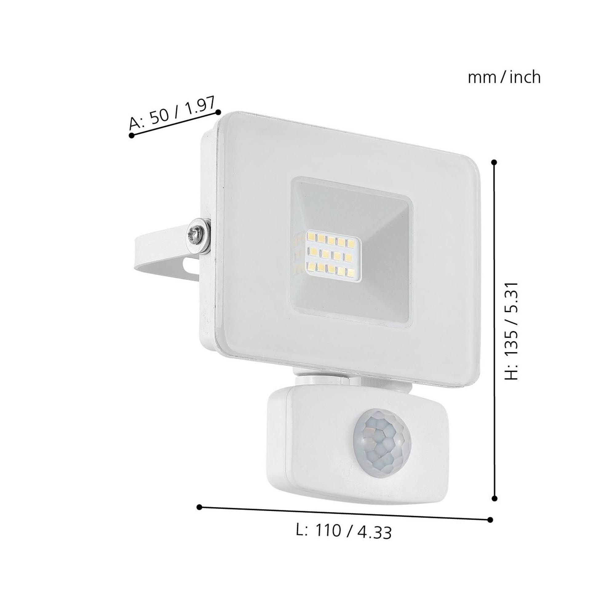Projecteur extérieur détecteur LED FAEDO 3 blanc Ø11cm