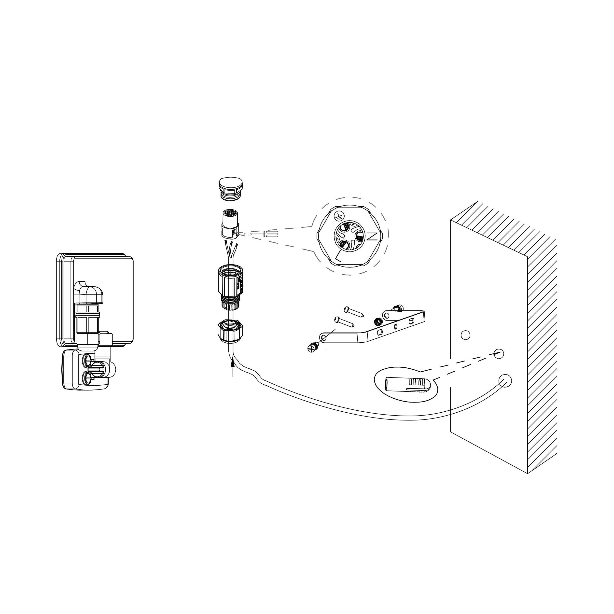 Applique extérieure LED FAEDO 3 blanc Ø13cm